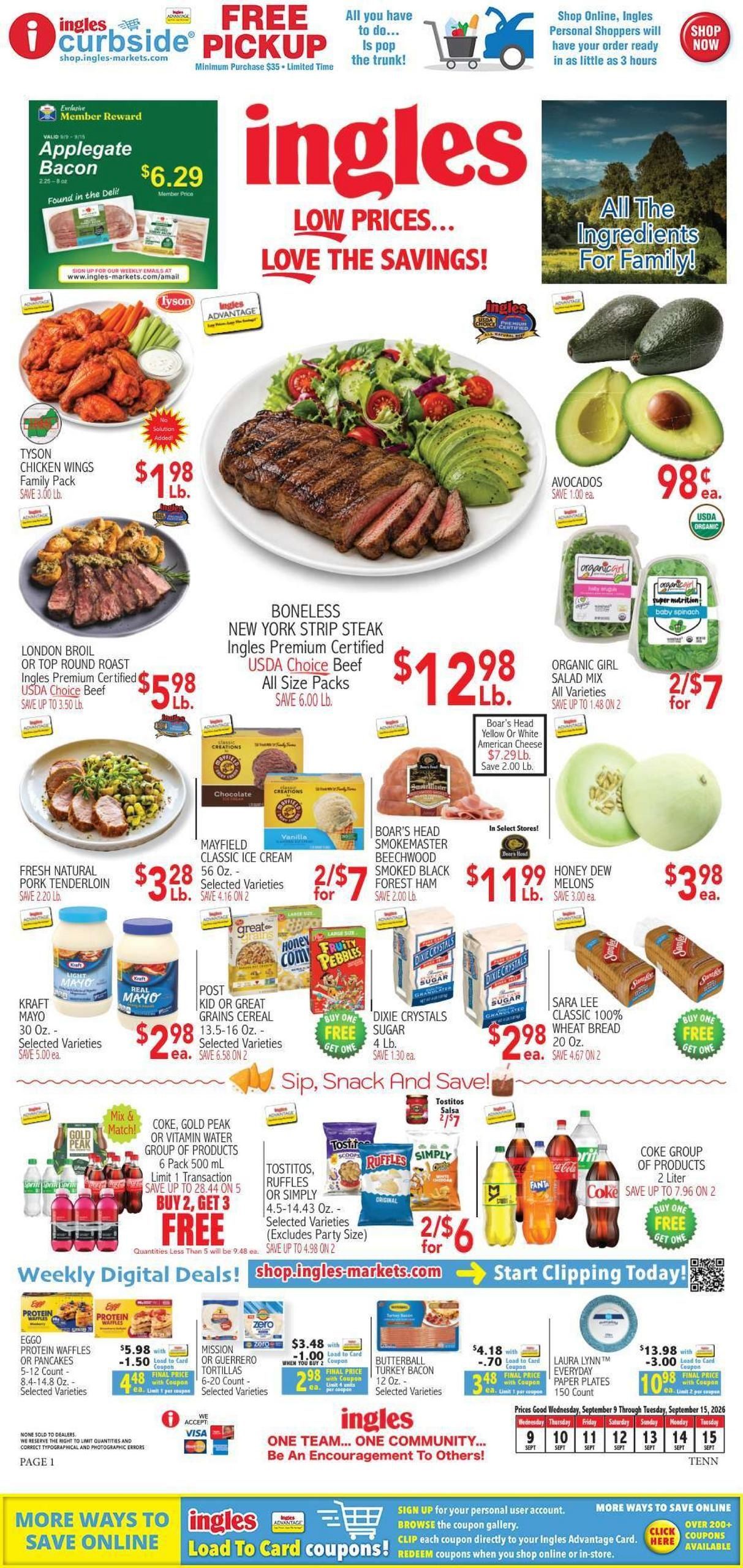 Ingles Markets (Bristol Area, VA) Weekly Ad September 9 - 15, 2026