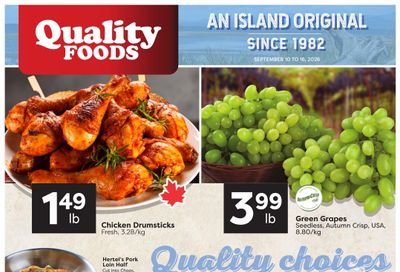 Quality Foods Flyer September 10 to 16