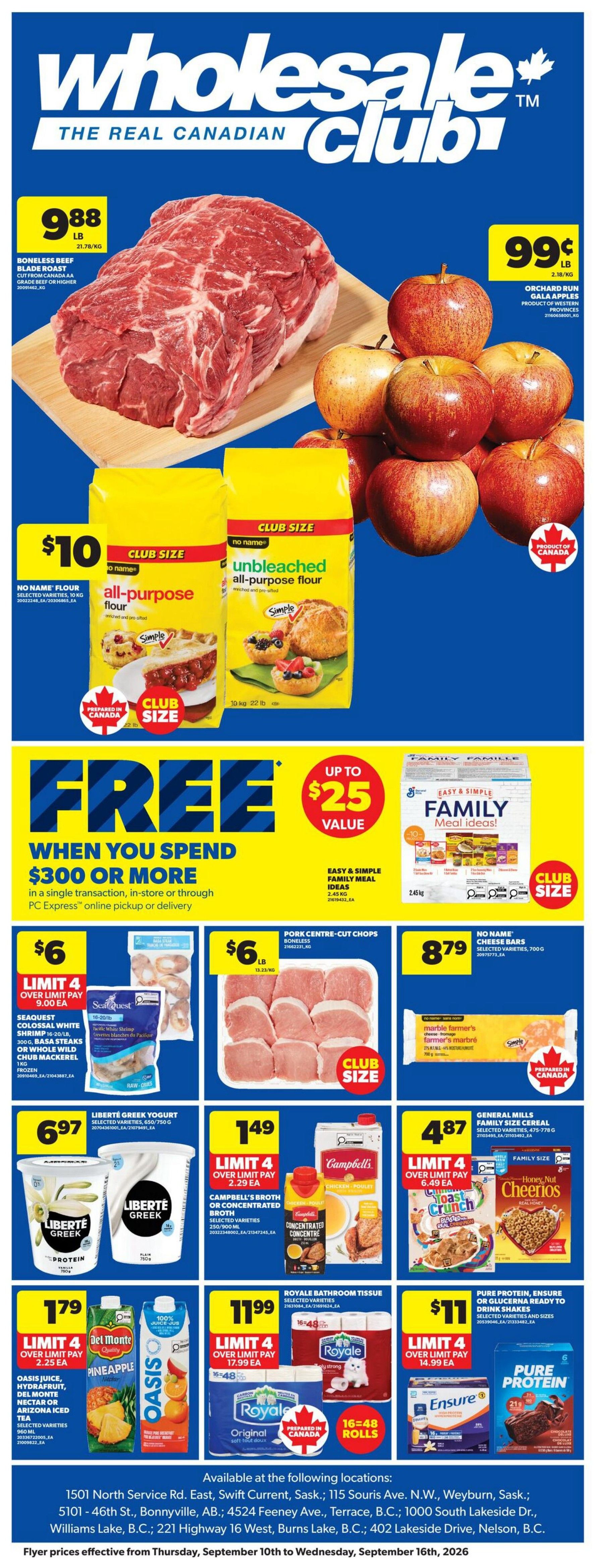 Real Canadian Wholesale Club Flyer September 10 to 16