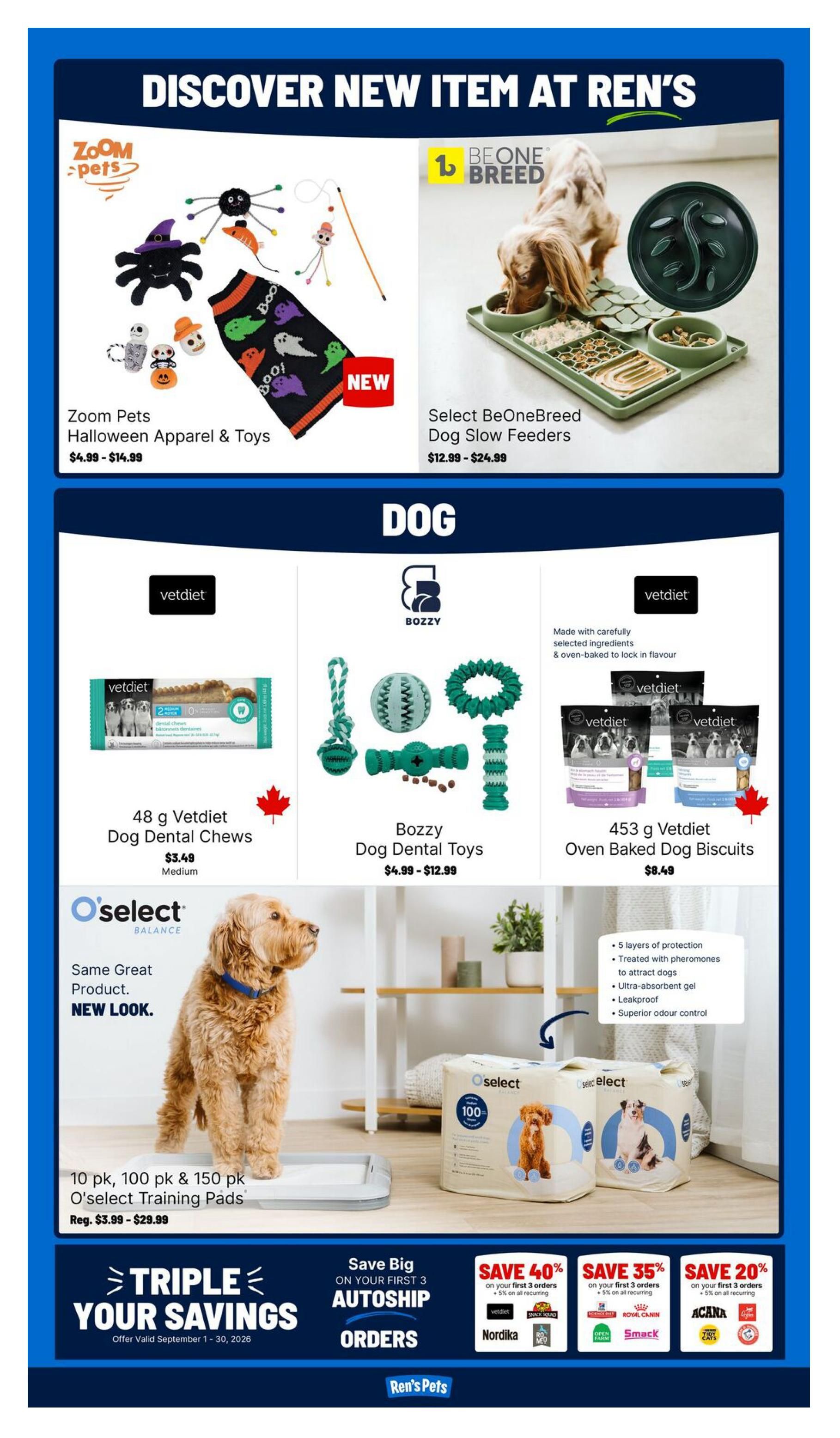 Ren's Pets Flyer September 10 to 16