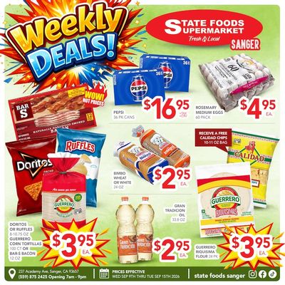 State Foods Supermarket (Sanger, CA) Weekly Ad September 9 - 15, 2026