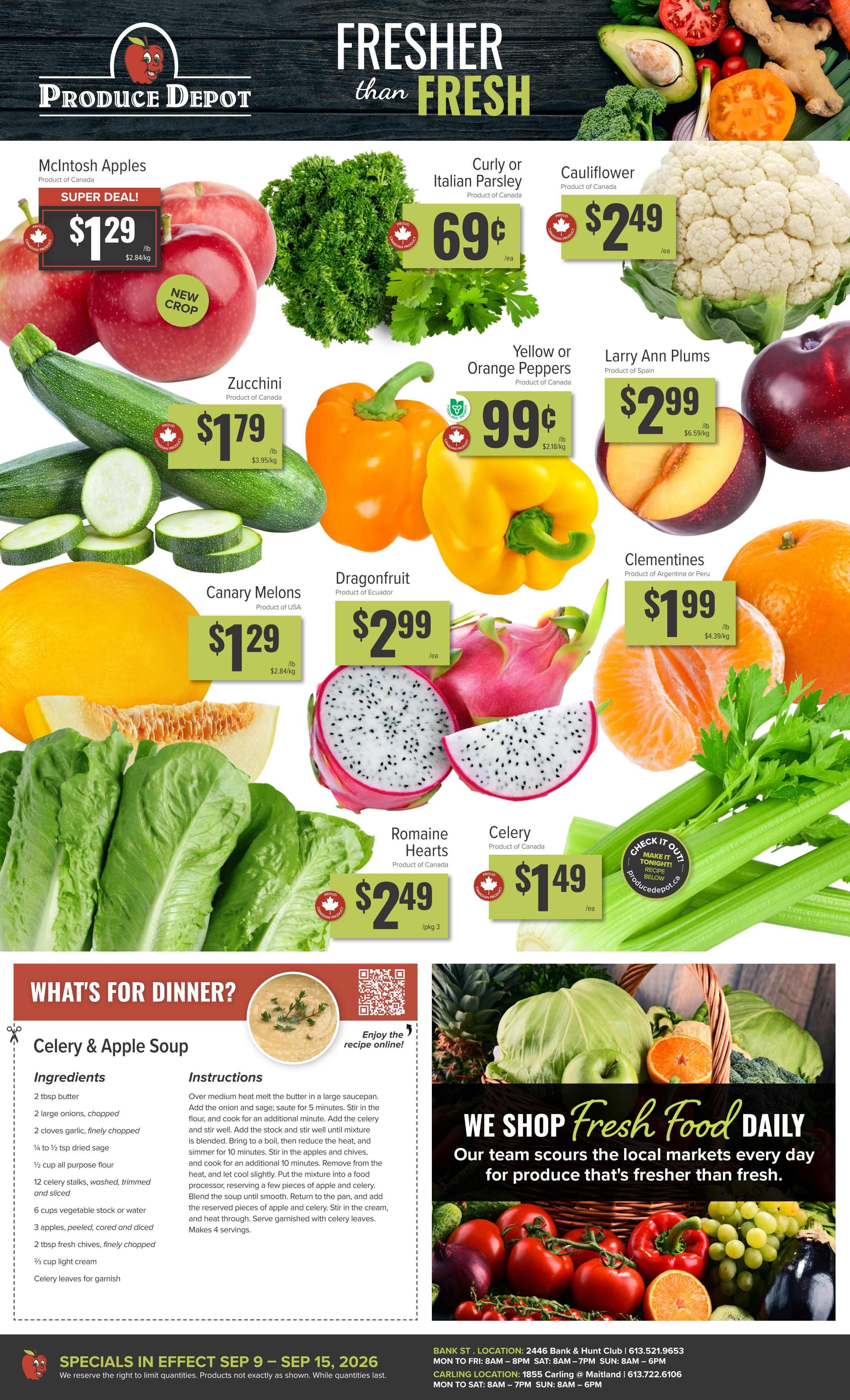 Produce Depot Flyer September 9 to 15