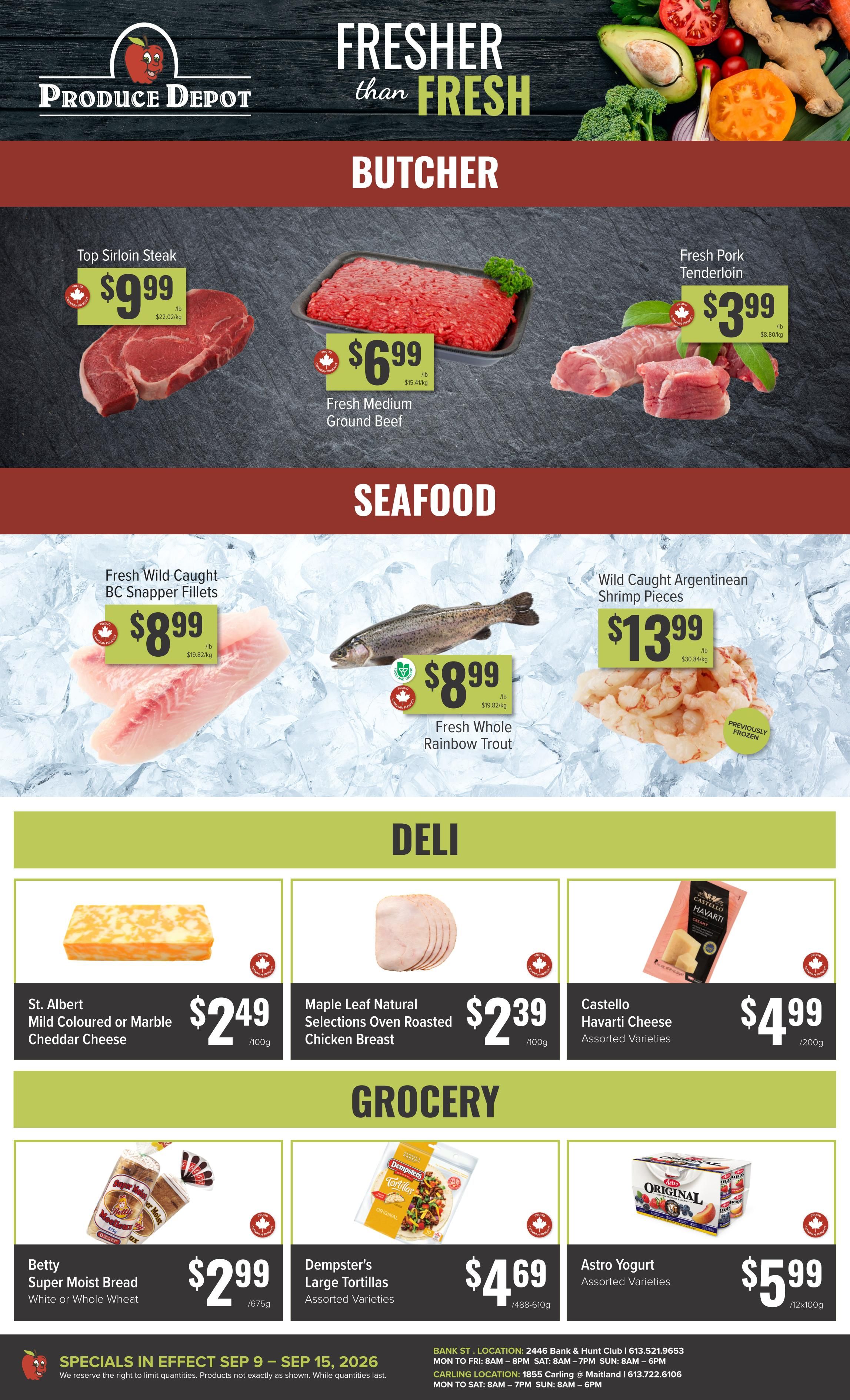 Produce Depot Flyer September 9 to 15