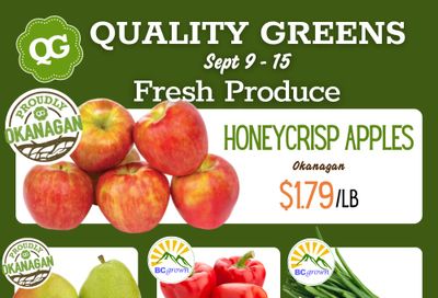 Quality Greens Flyer September 9 to 15