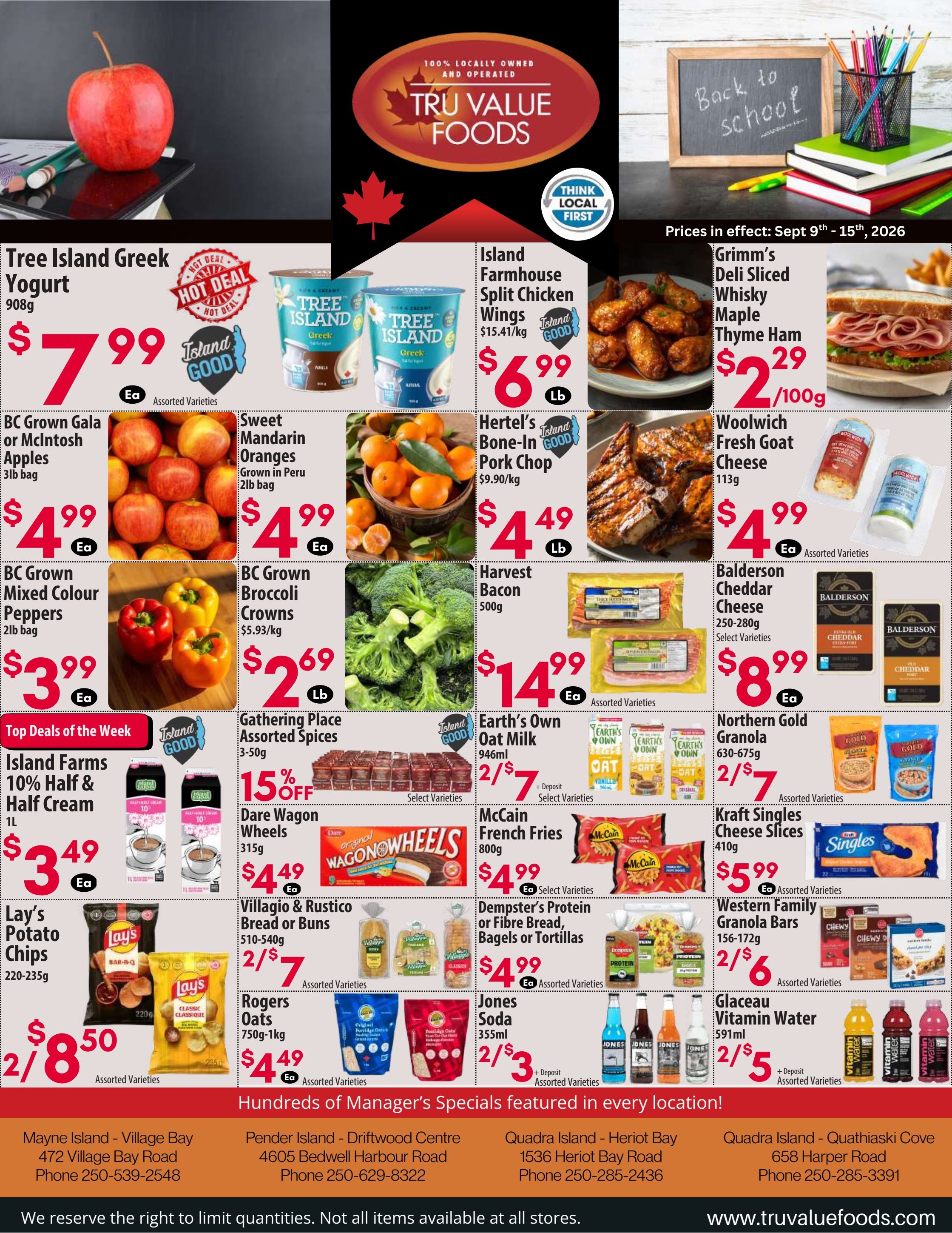 Tru Value Foods Flyer September 9 to 15