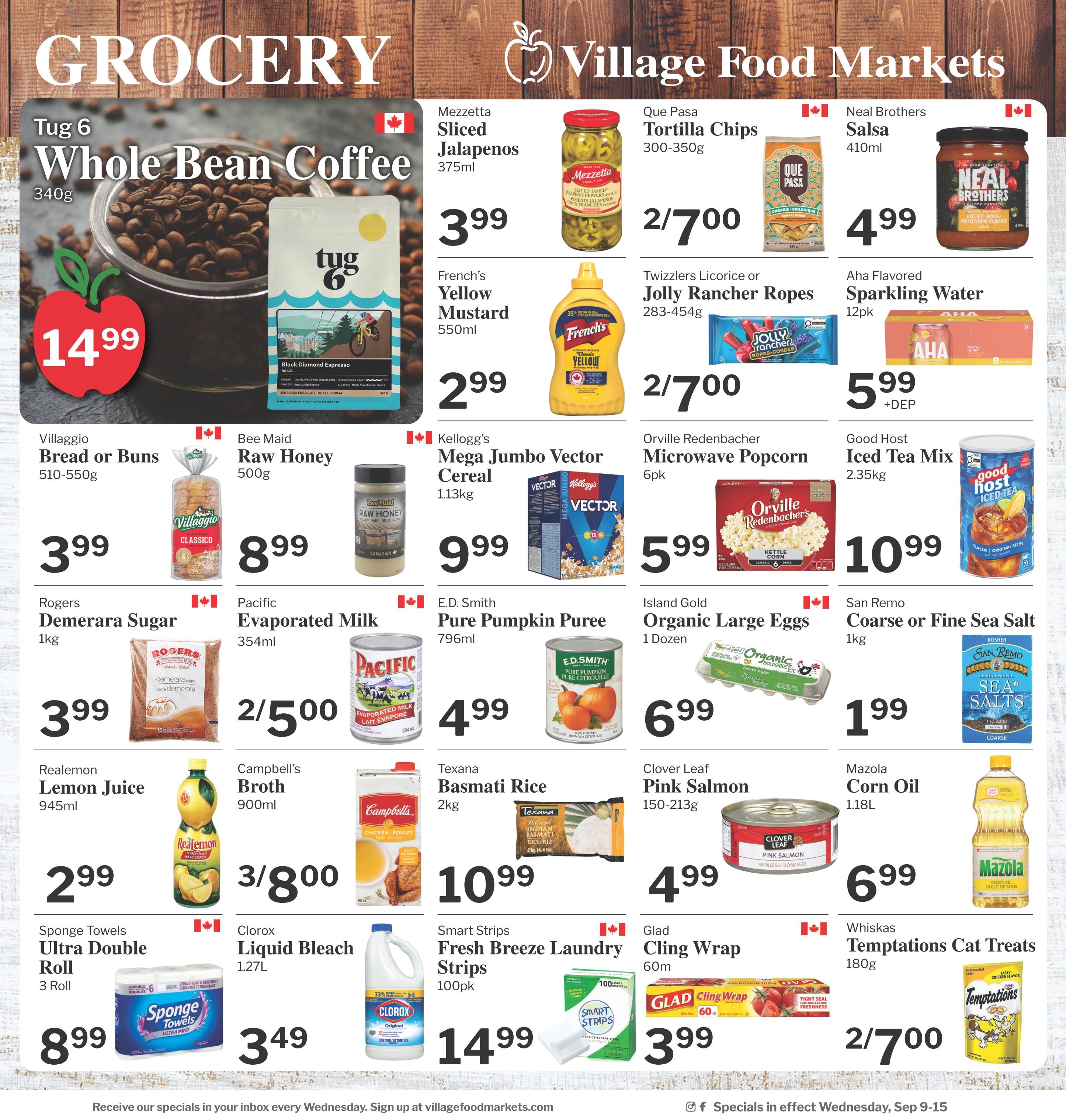Village Food Markets Flyer September 9 to 15