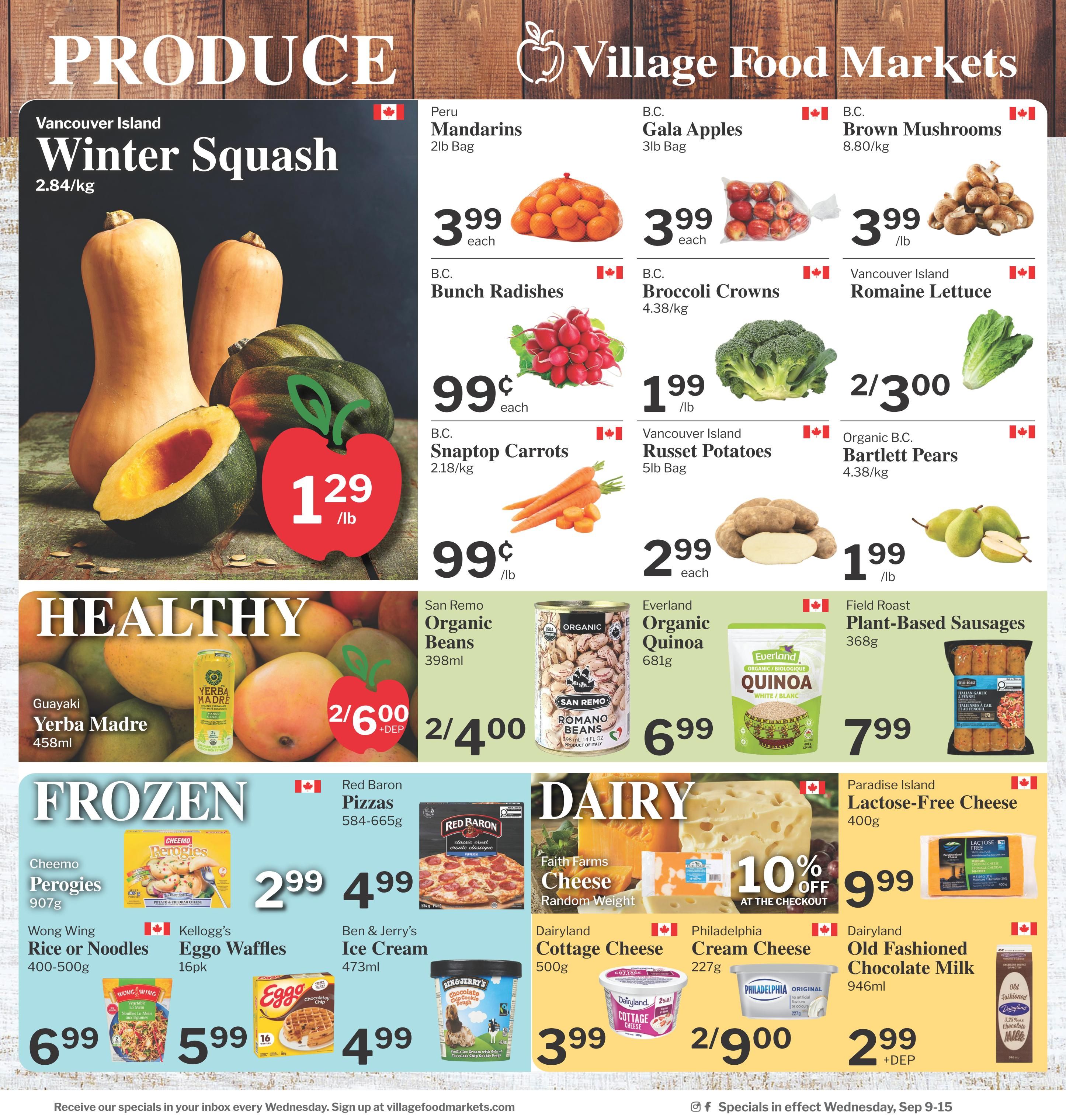 Village Food Markets Flyer September 9 to 15