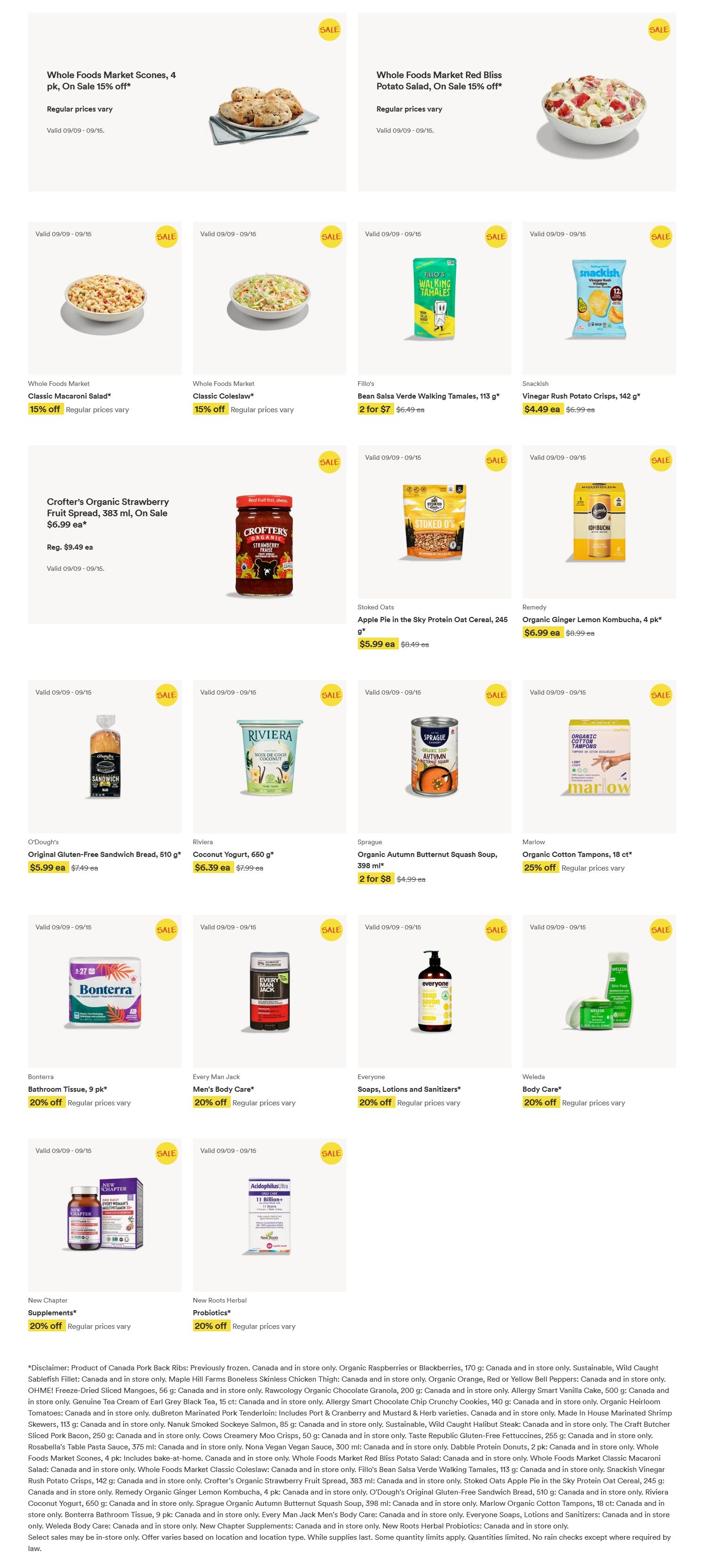 Whole Foods Market (West) Flyer September 9 to 15