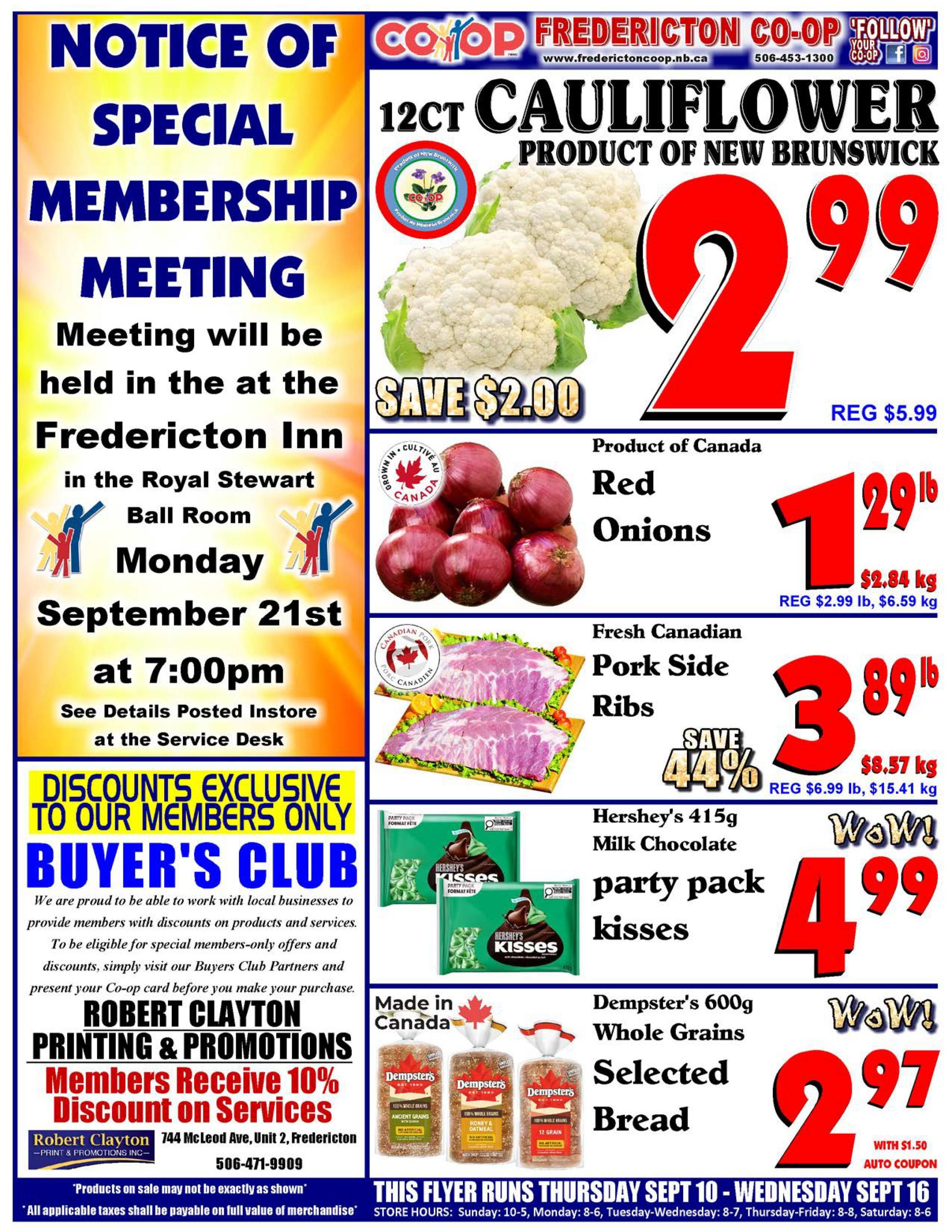 Fredericton Co-op Flyer September 10 to 16