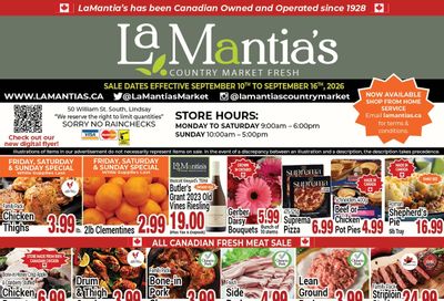 LaMantia's Flyer September 10 to 16