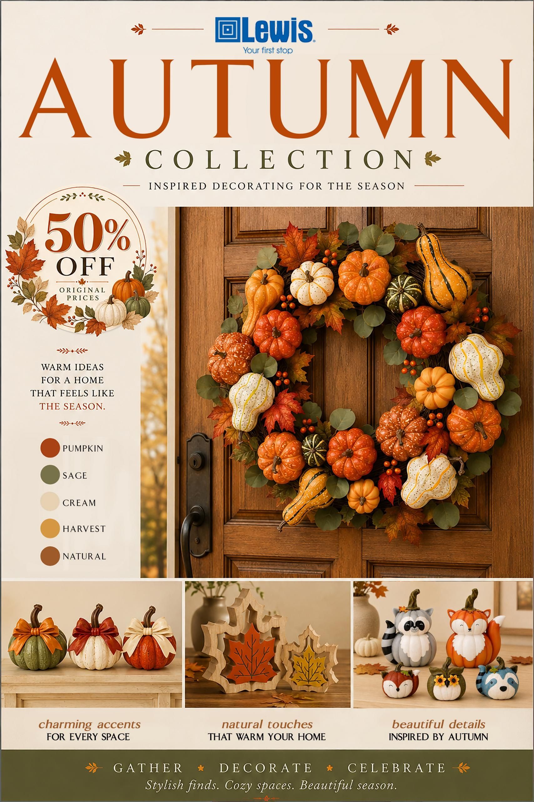 Lewis Drug Autumn Decor Guide Weekly Ad September 9 - November 25, 2026