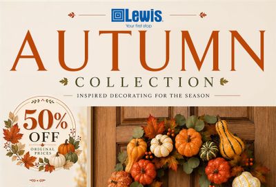 Lewis Drug Autumn Decor Guide Weekly Ad September 9 - November 25, 2026