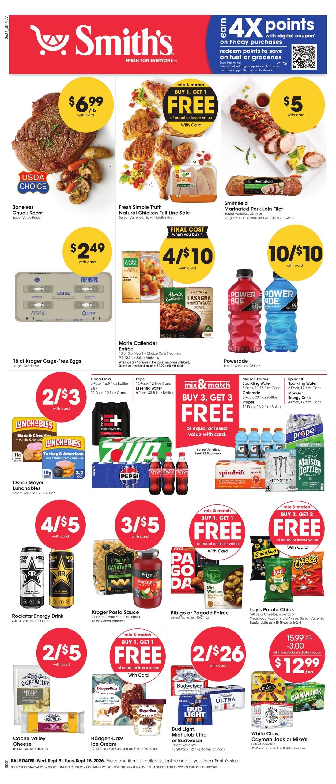 Smith's (Carson City Area, NV) Weekly Ad September 9 - 15, 2026