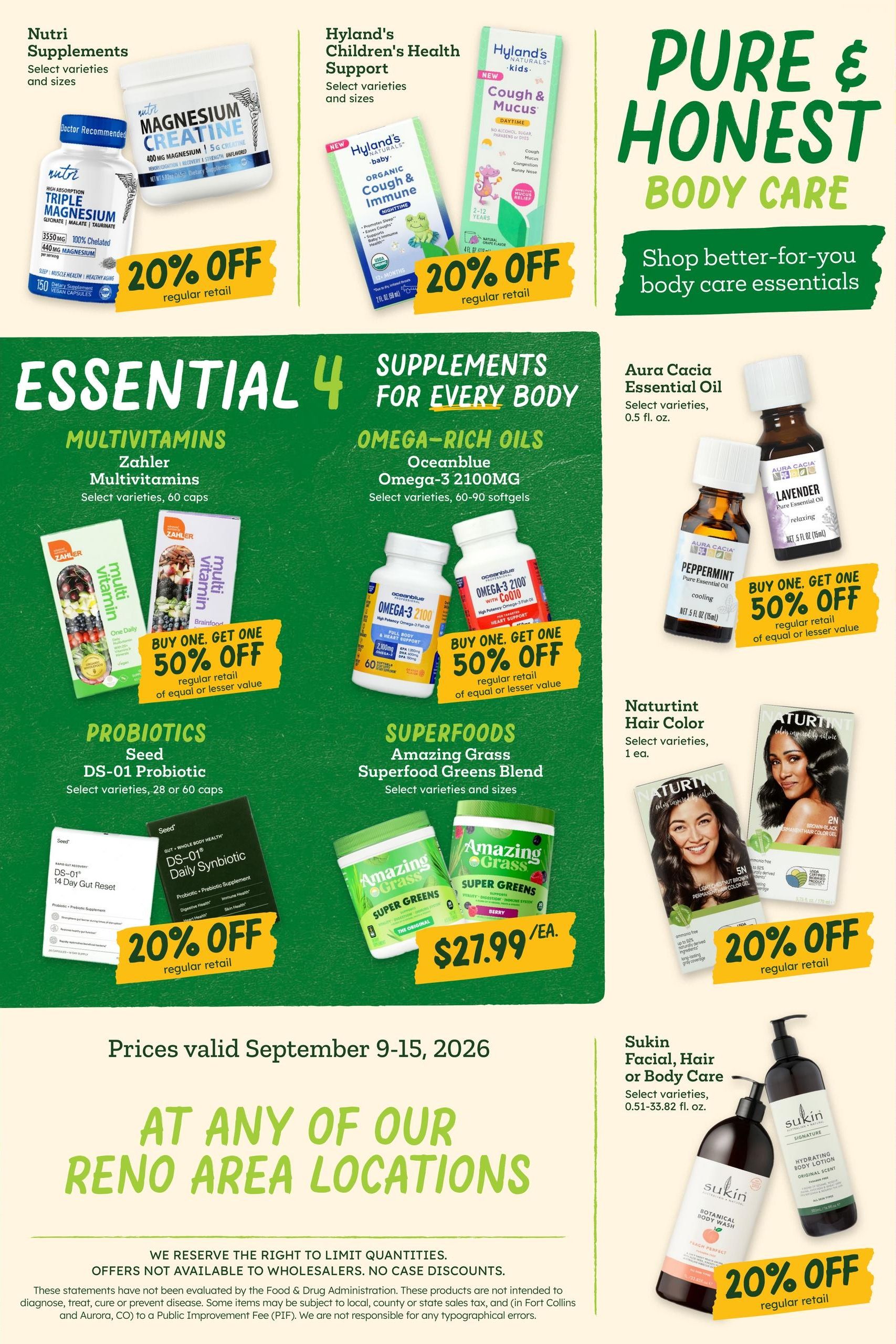 Sprouts Farmers Market (Carson City Area, NV) Weekly Ad September 9 - 15, 2026