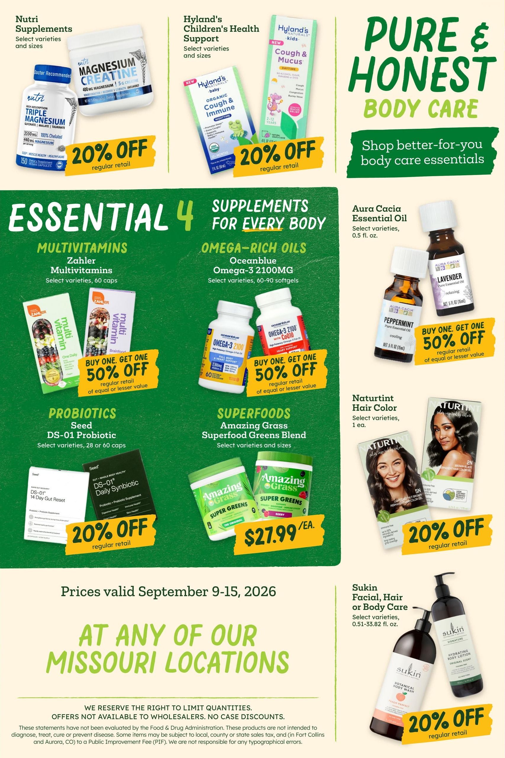 Sprouts Farmers Market (Kansas City Area, KS) Weekly Ad September 9 - 15, 2026