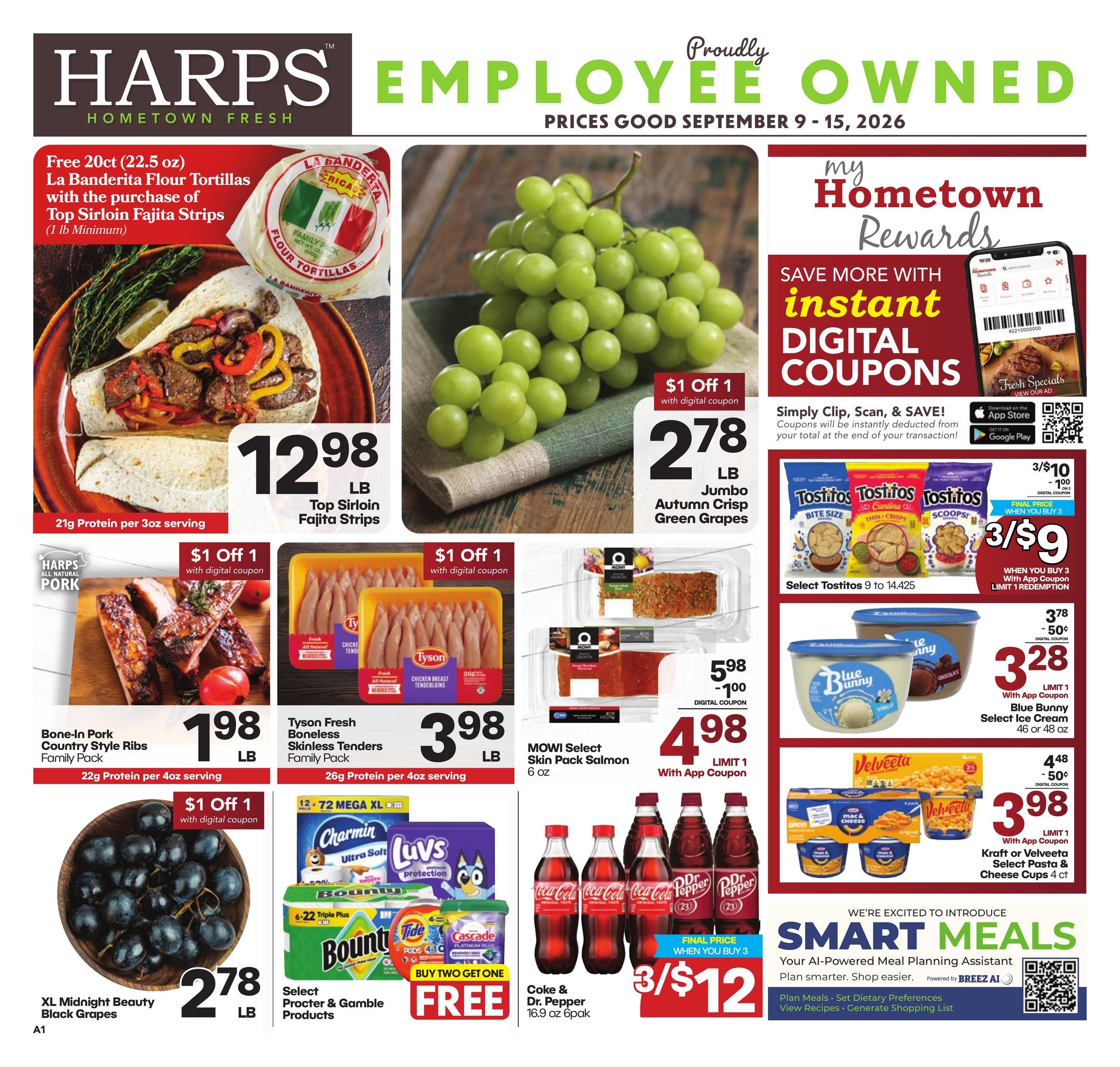 Harps Foods (Fayetteville Area, AR) Weekly Ad September 9 - 15, 2026