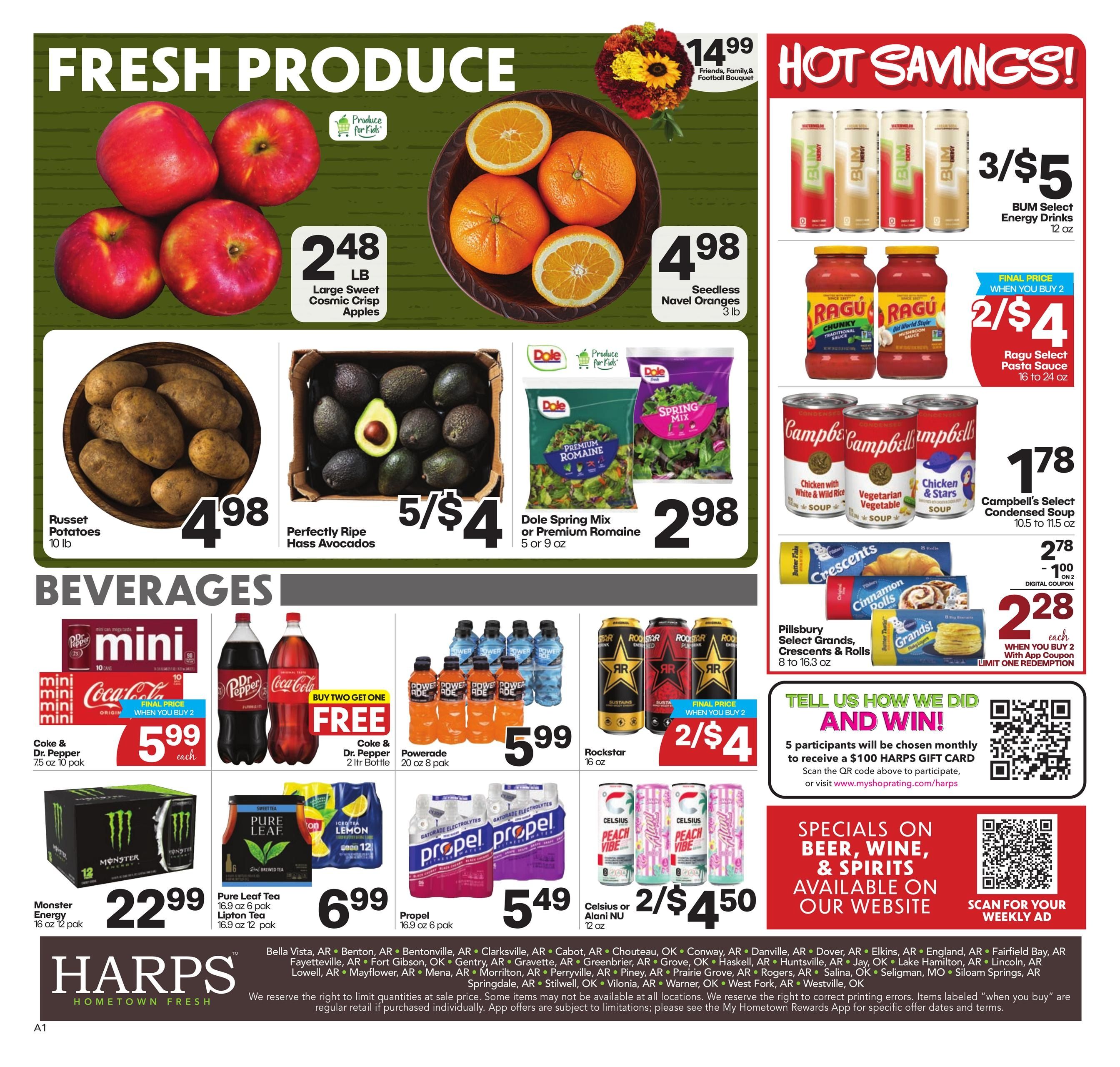 Harps Foods (Fayetteville Area, AR) Weekly Ad September 9 - 15, 2026