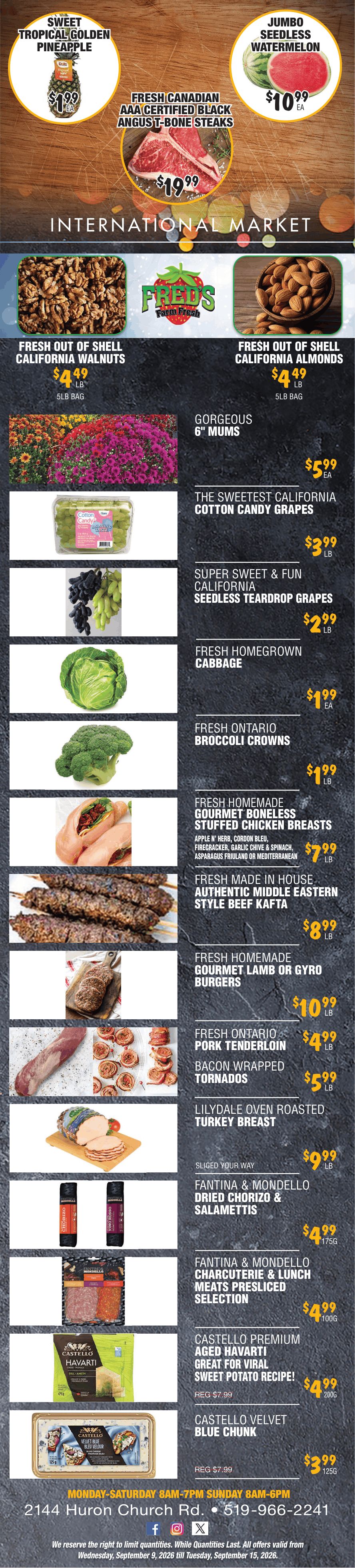 Fred's Farm Fresh Flyer September 9 to 15