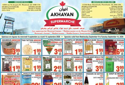 Akhavan Supermarche Flyer September 9 to 15