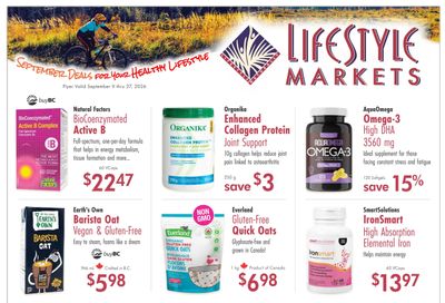 Lifestyle Markets Flyer September 9 to 27