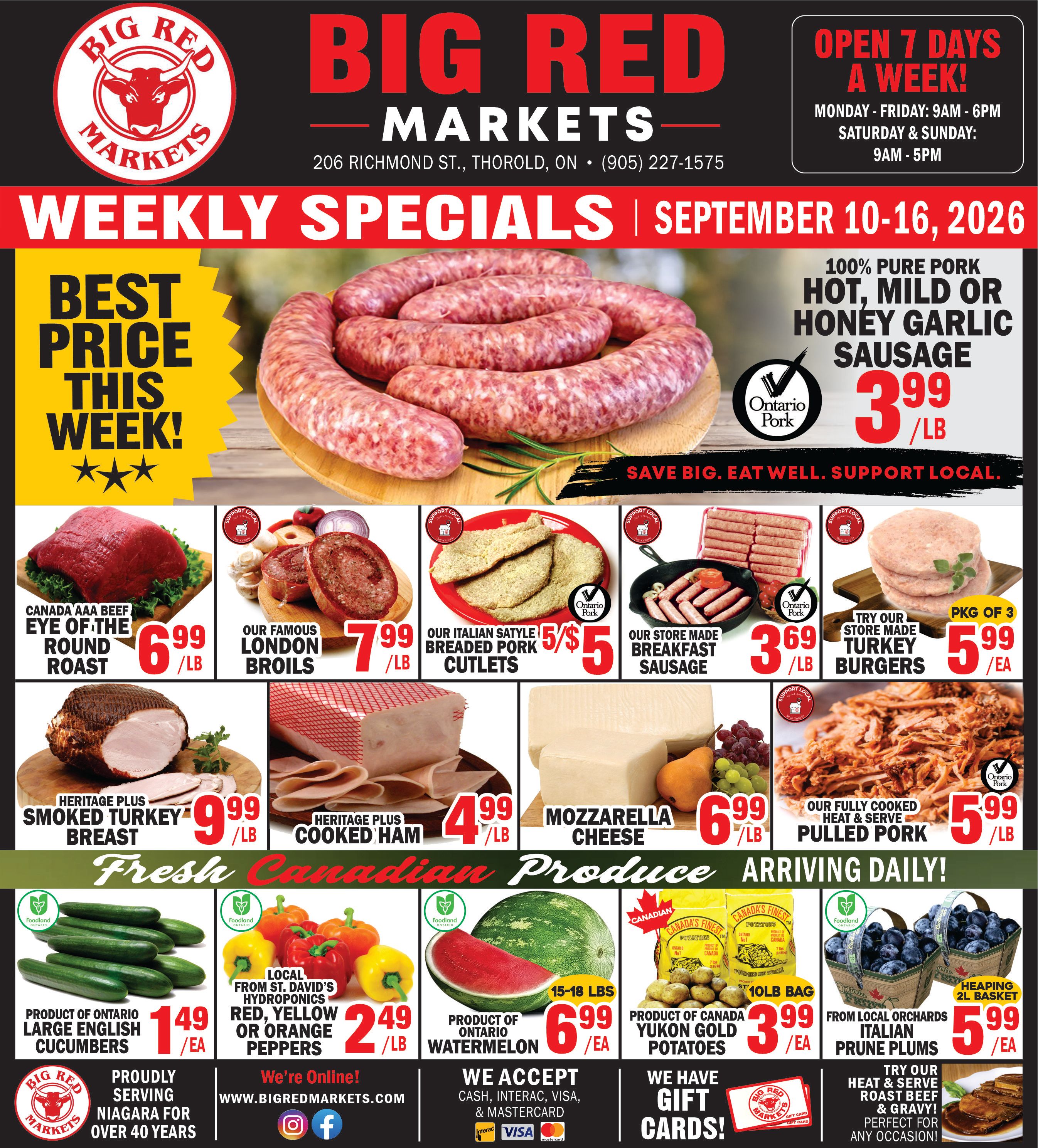 Big Red Markets Flyer September 10 to 16