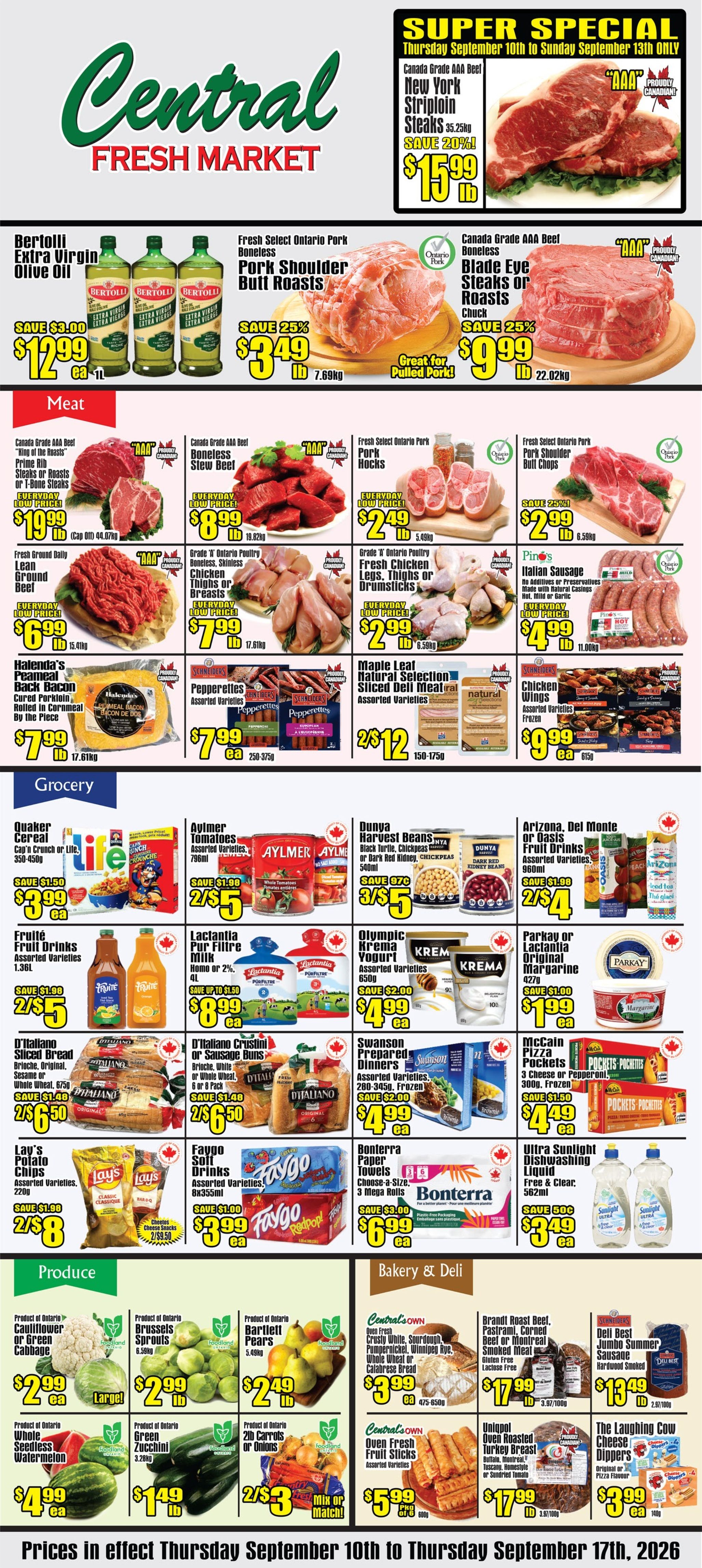 Central Fresh Market Flyer September 10 to 17