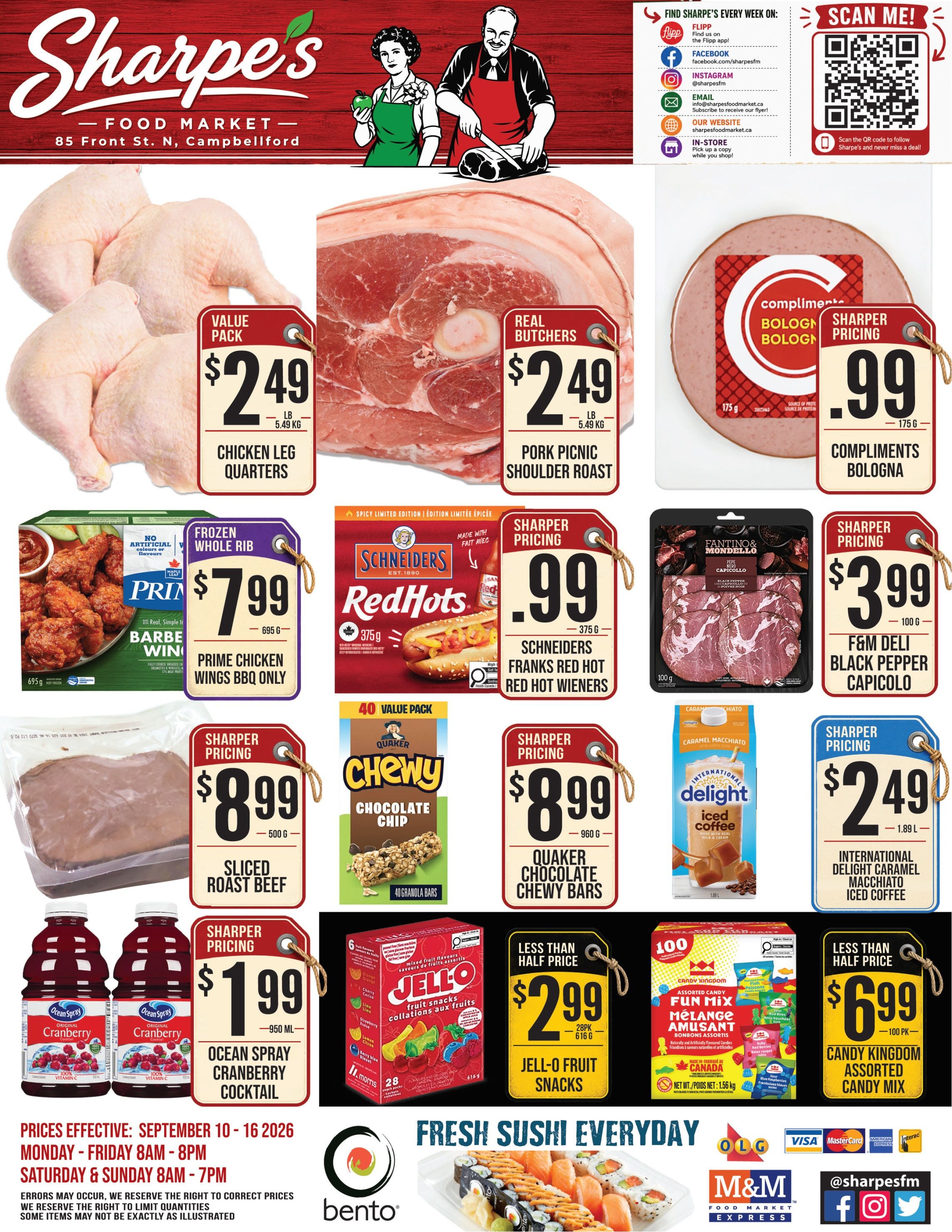 Sharpe's Food Market Flyer September 10 to 16