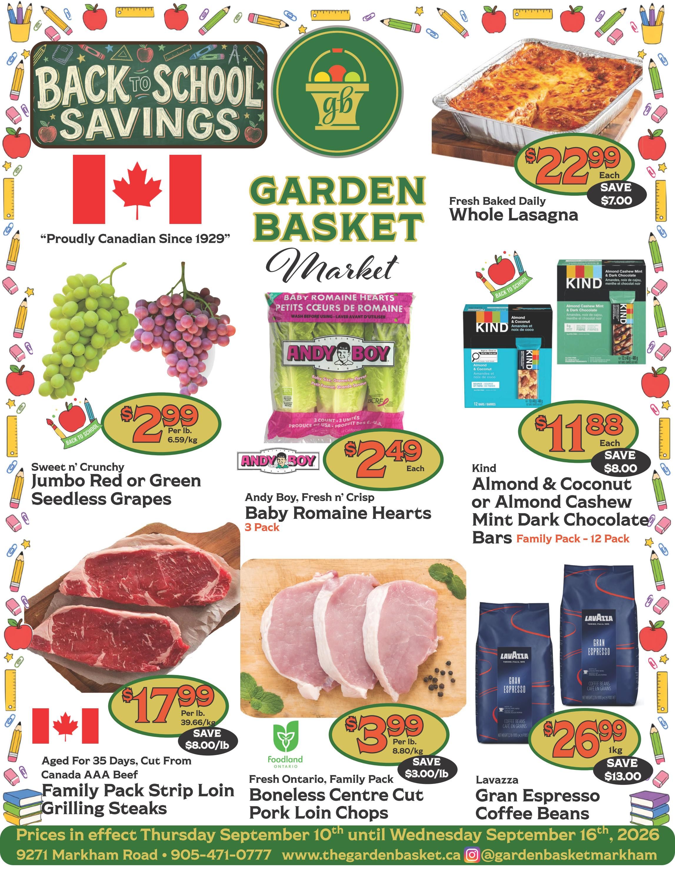 The Garden Basket Flyer September 10 to 16