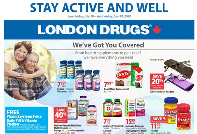 London Drugs Stay Active and Well Flyer July 10 to 29