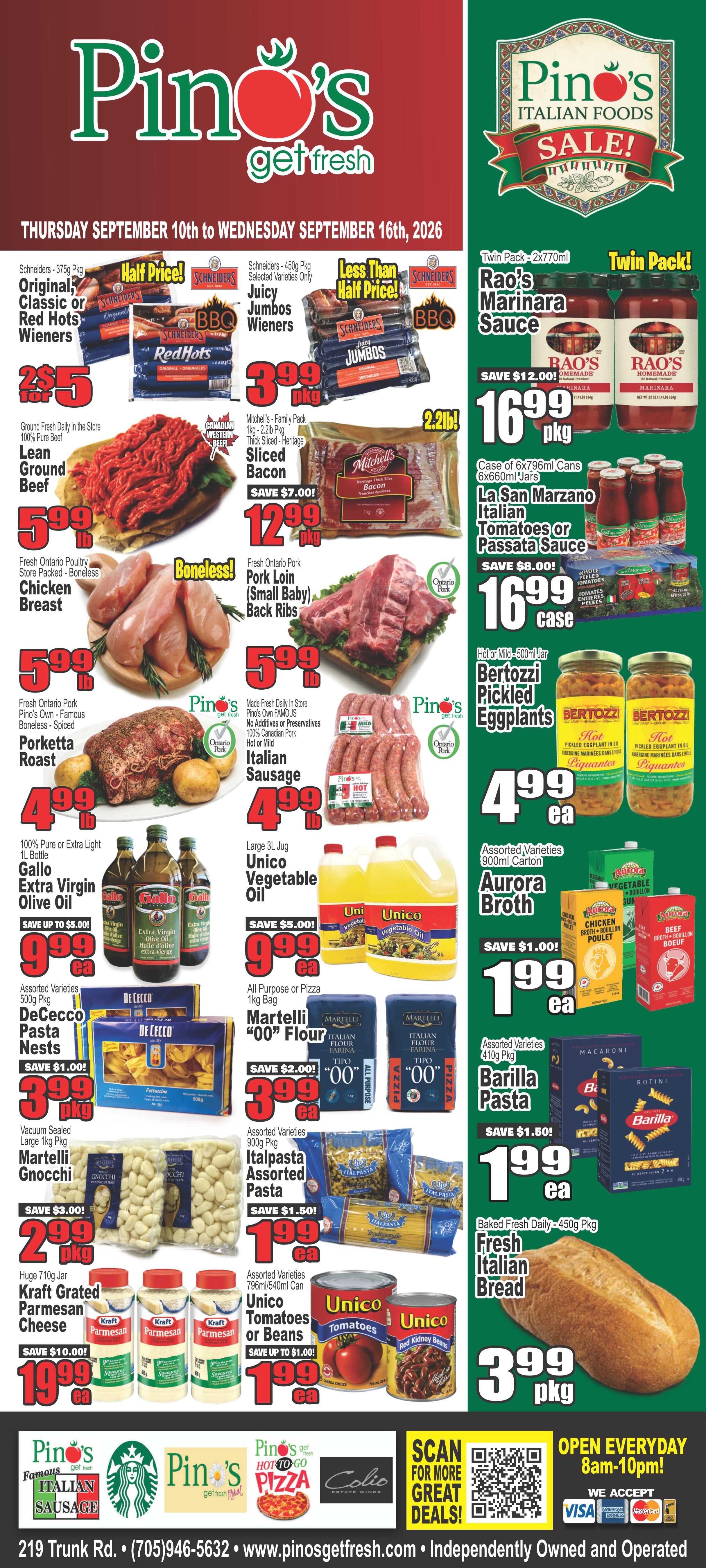 Pino's Flyer September 10 to 16
