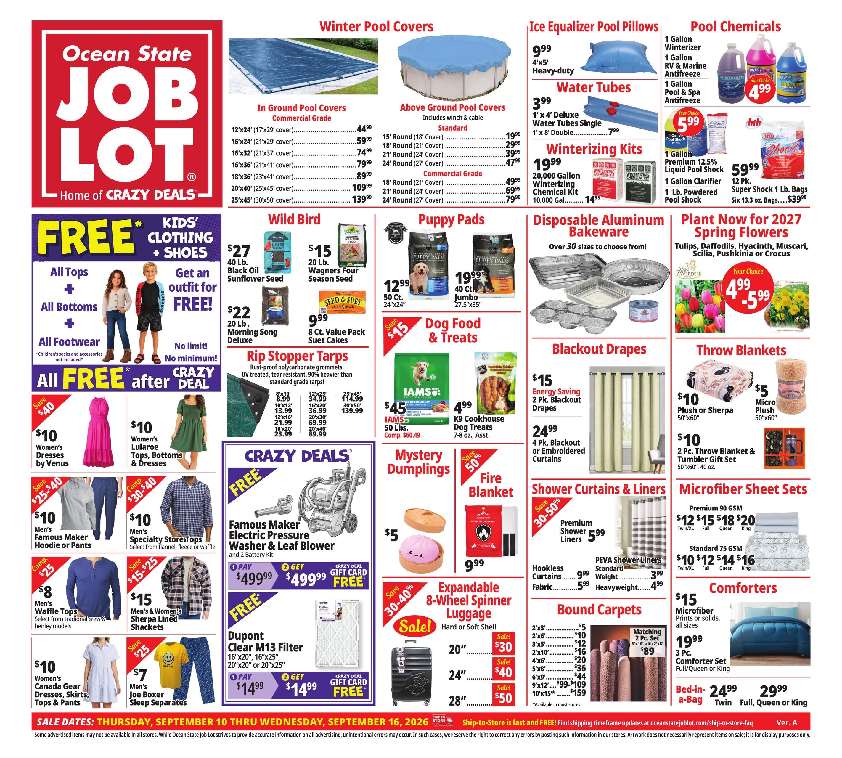 Ocean State Job Lot (Bridgeport Area, CT) Weekly Ad September 10 - 16, 2026