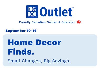Big Box Outlet Store Flyer September 10 to 16