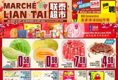 Marche Lian Tai Flyer September 10 to 16