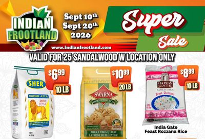 Indian Frootland (Sandalwood W) Flyer September 10 to 20
