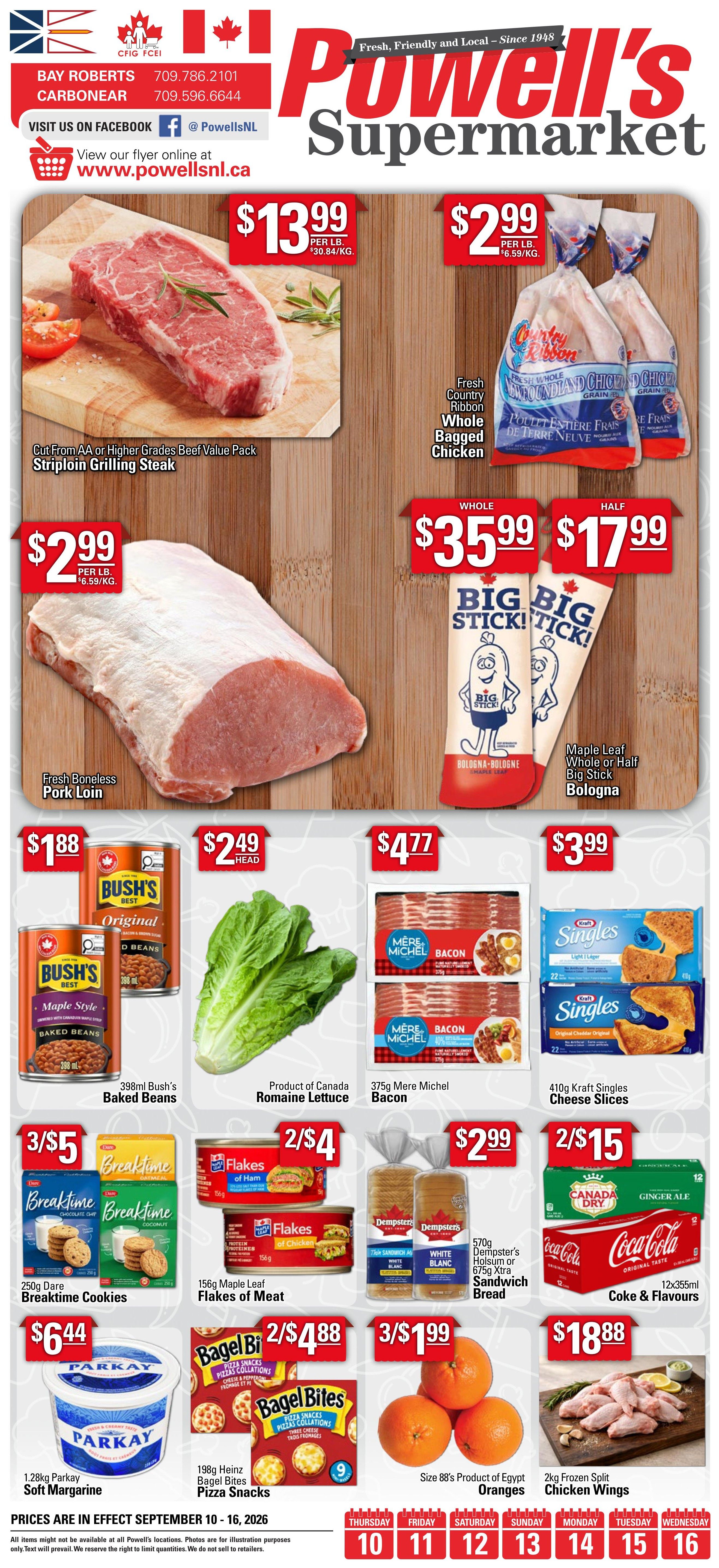 Powell's Supermarket Flyer September 10 to 16