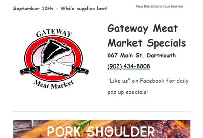 Gateway Meat Market Flyer September 10 to 16