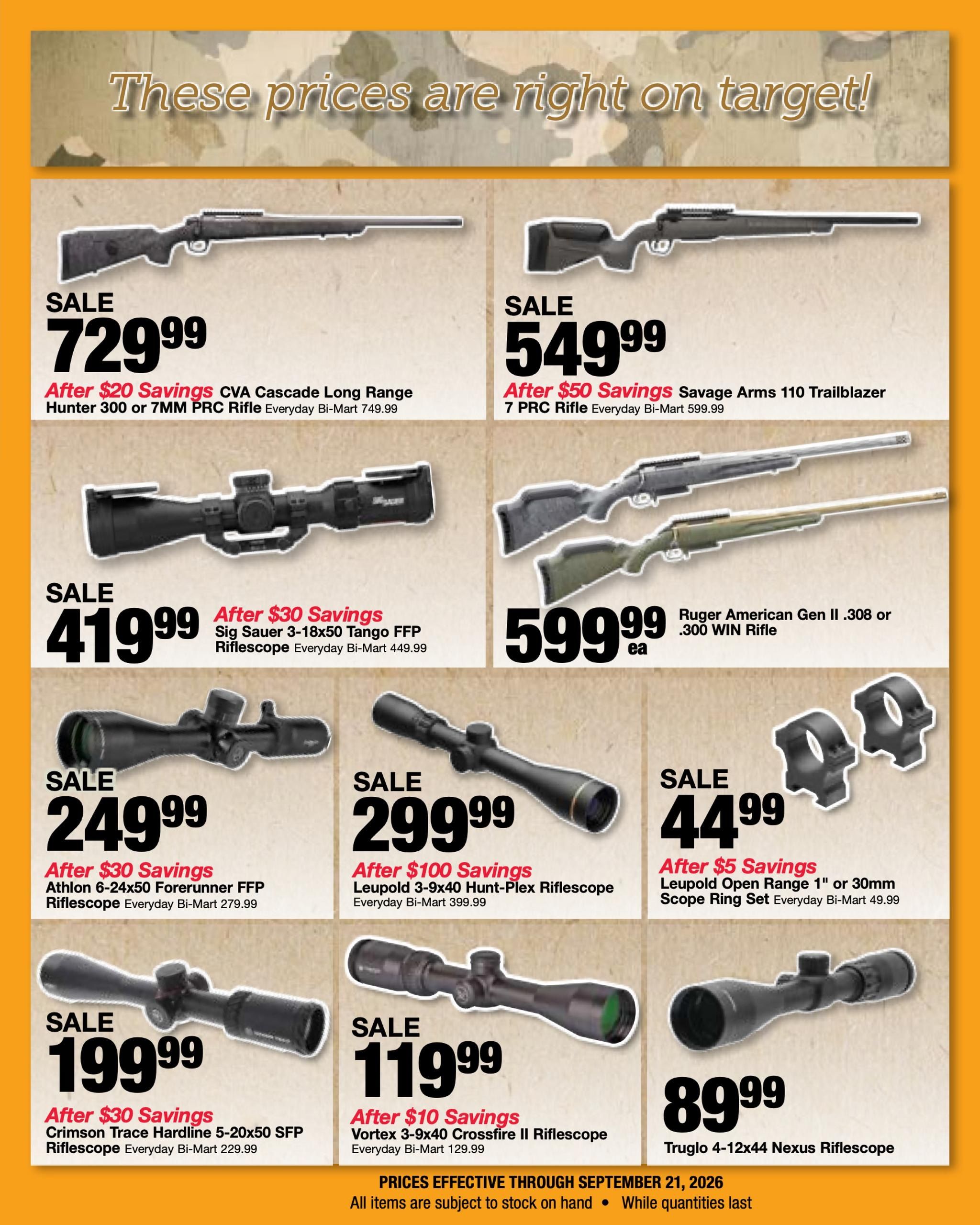 Bi-Mart Weekly Ad August 25 - September 14, 2026
