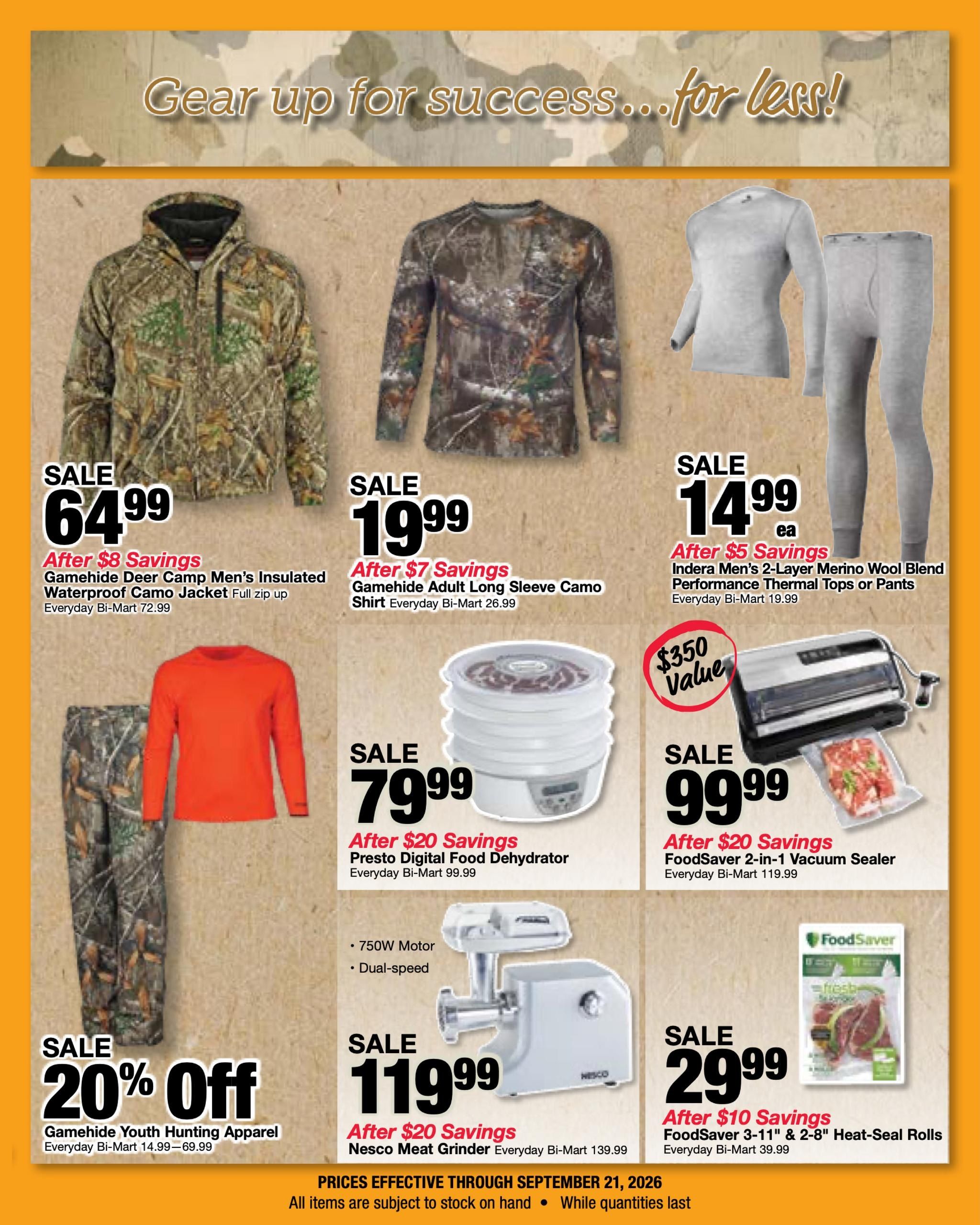 Bi-Mart Weekly Ad August 25 - September 14, 2026
