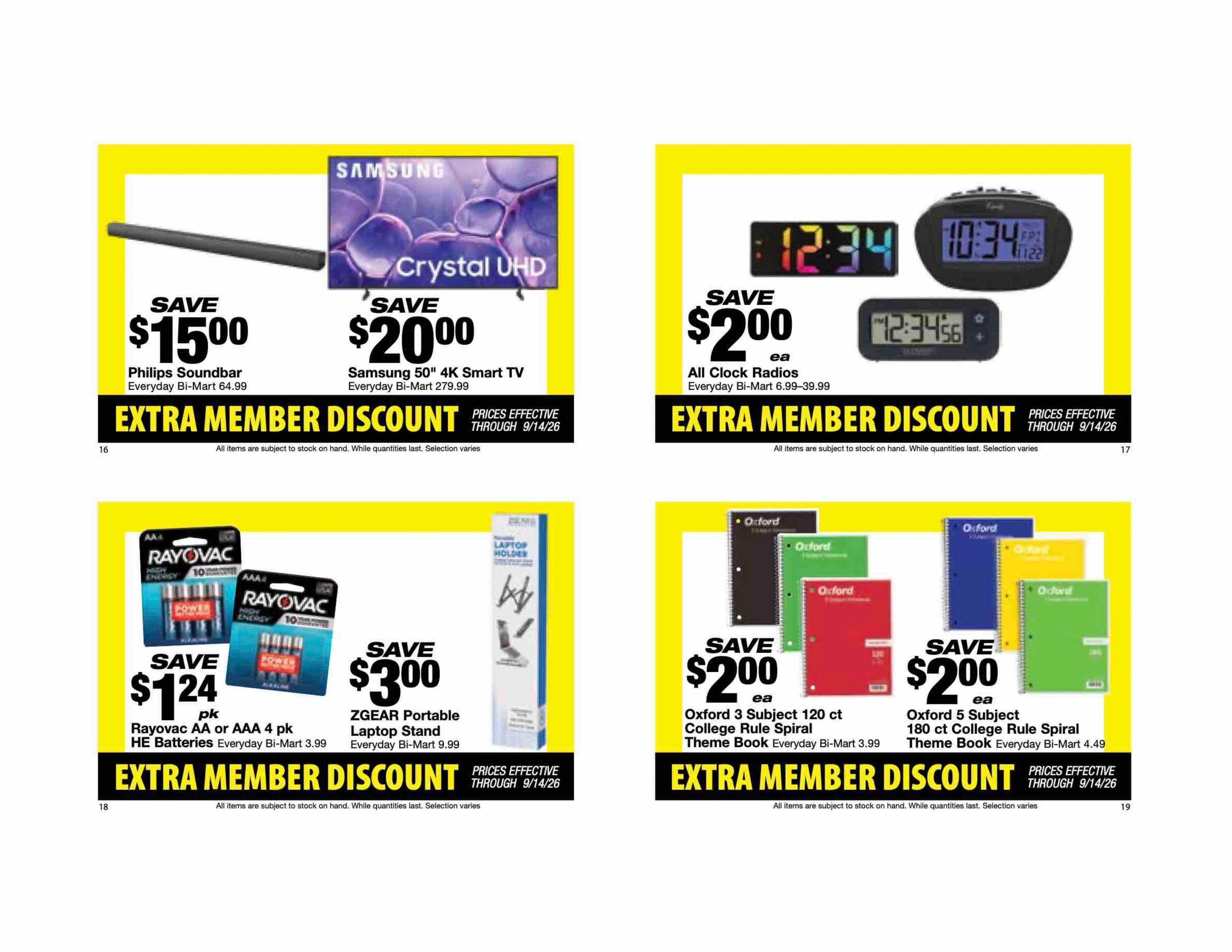 Bi-Mart Weekly Ad August 25 - September 14, 2026