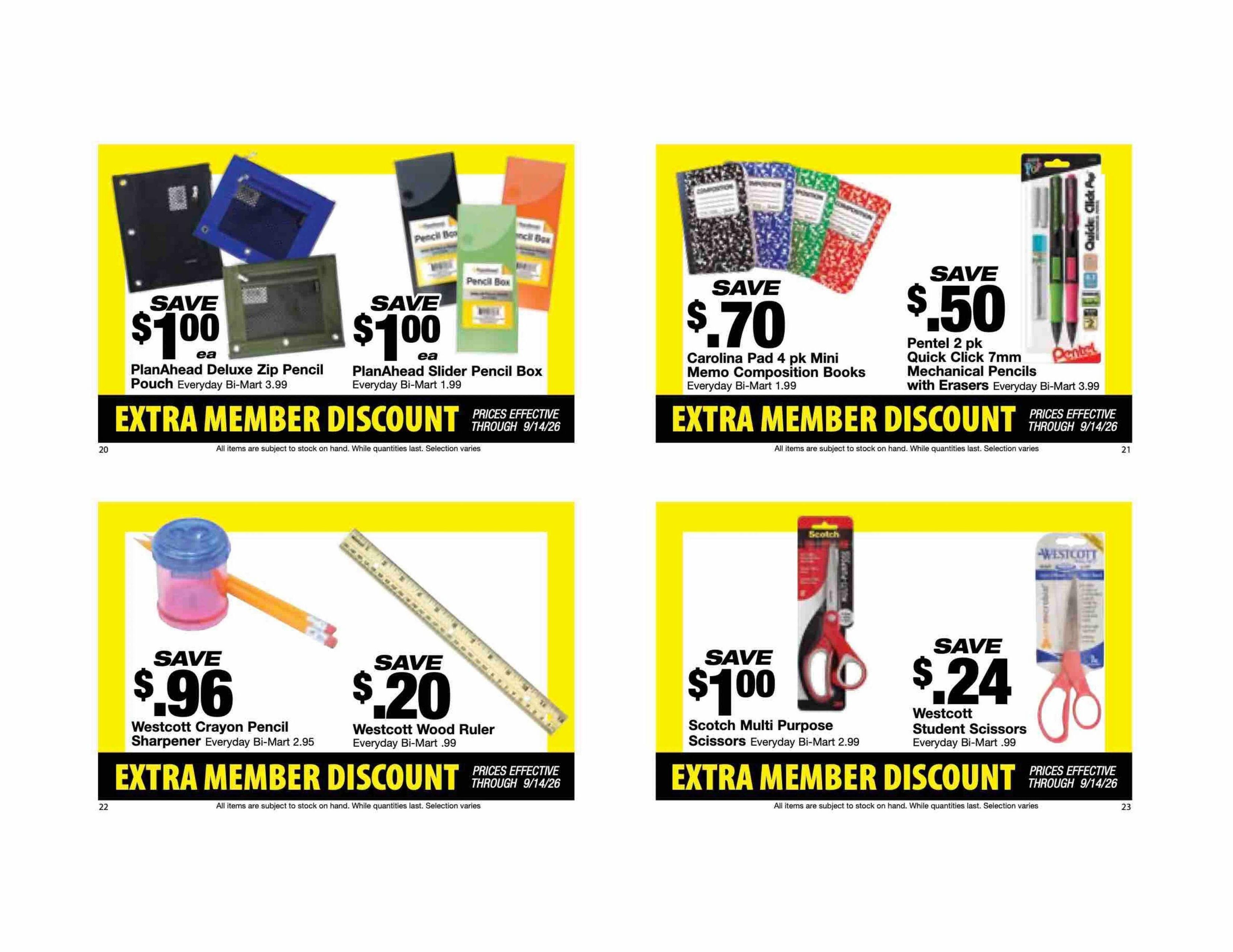Bi-Mart Weekly Ad August 25 - September 14, 2026