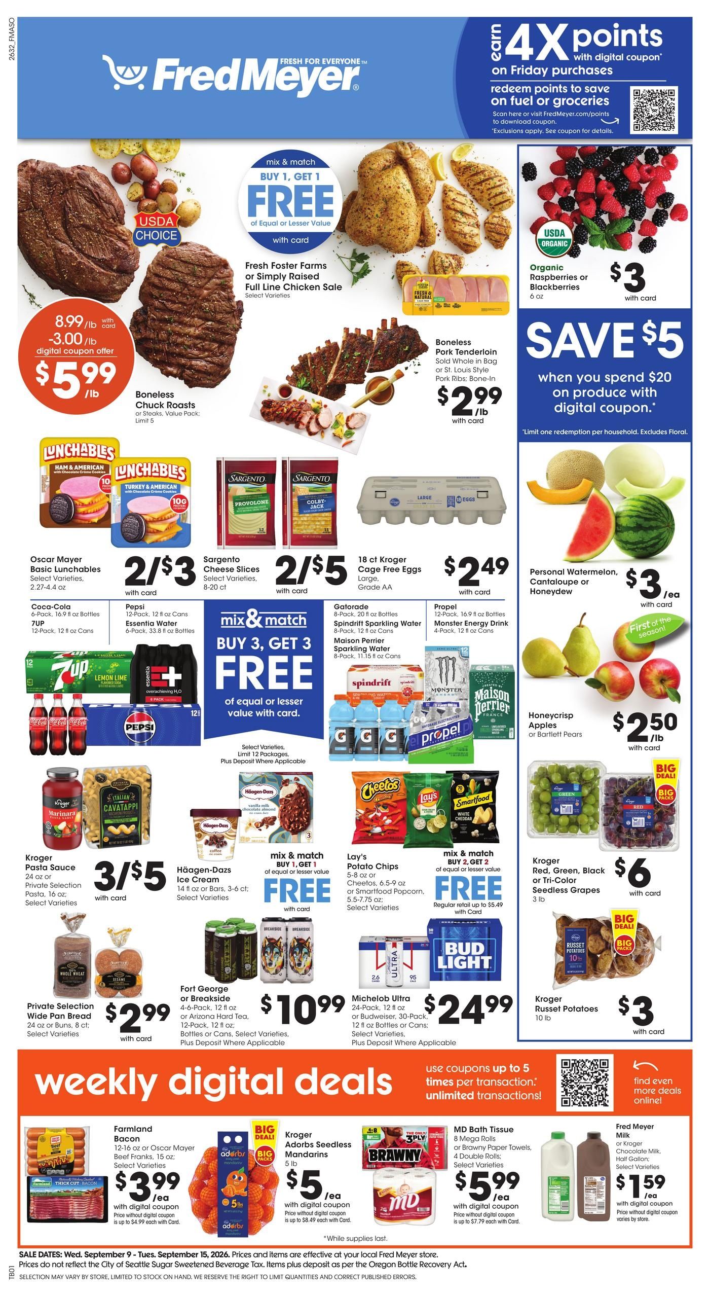 Fred Meyer (Bend Area, OR) Weekly Ad September 9 - 15, 2026