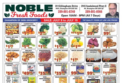 Noble Fresh Foods Flyer July 9 to 15