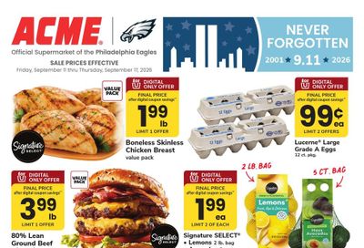 Acme Markets (Haddonfield Area, NJ) Weekly Ad September 11 - 17, 2026