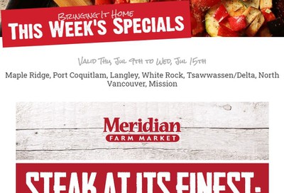 Meridian Meats and Seafood Flyer July 9 to 15