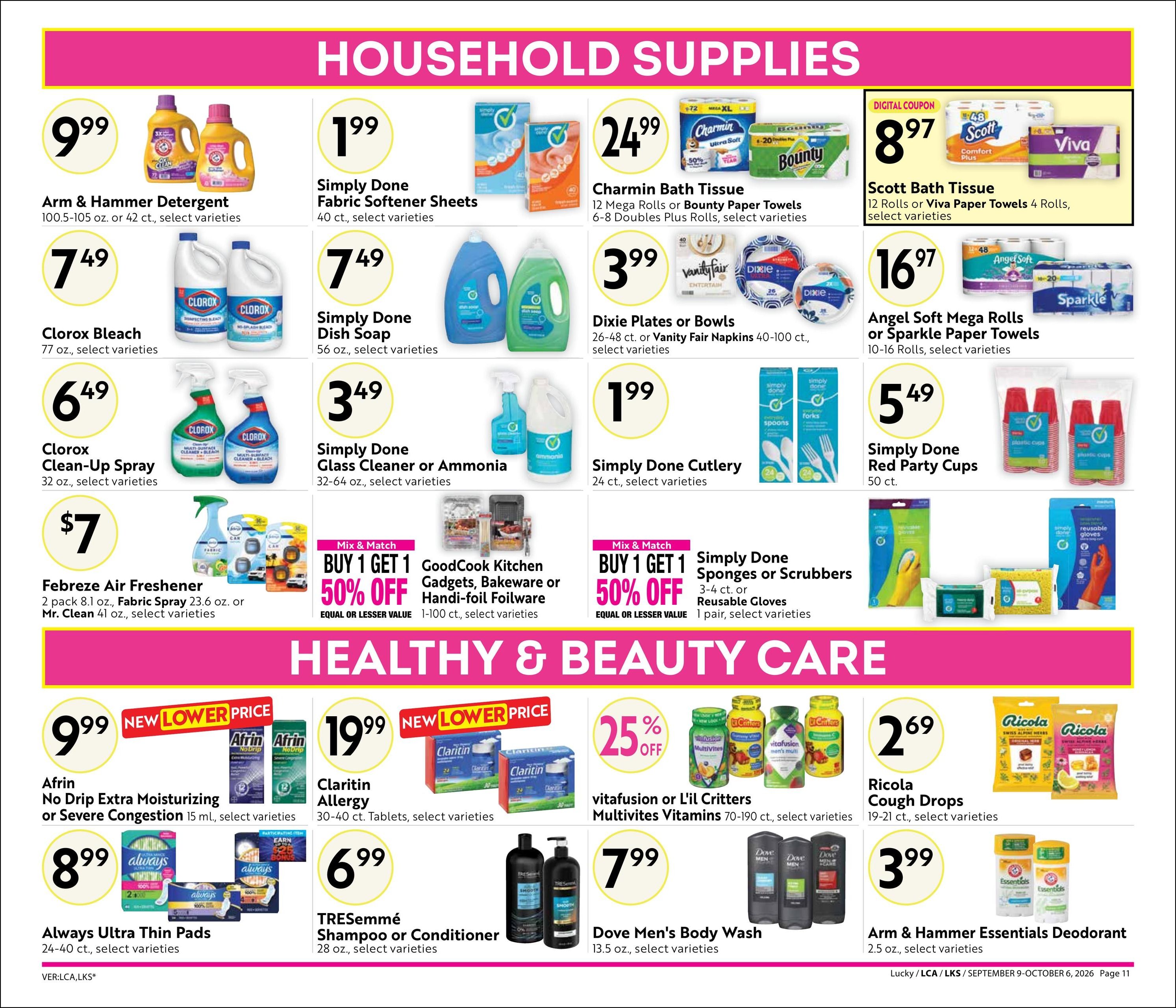 Lucky Supermarkets (Oakland-San Francisco Area, CA) Steals & Deals Weekly Ad September 9 - October 6, 2026
