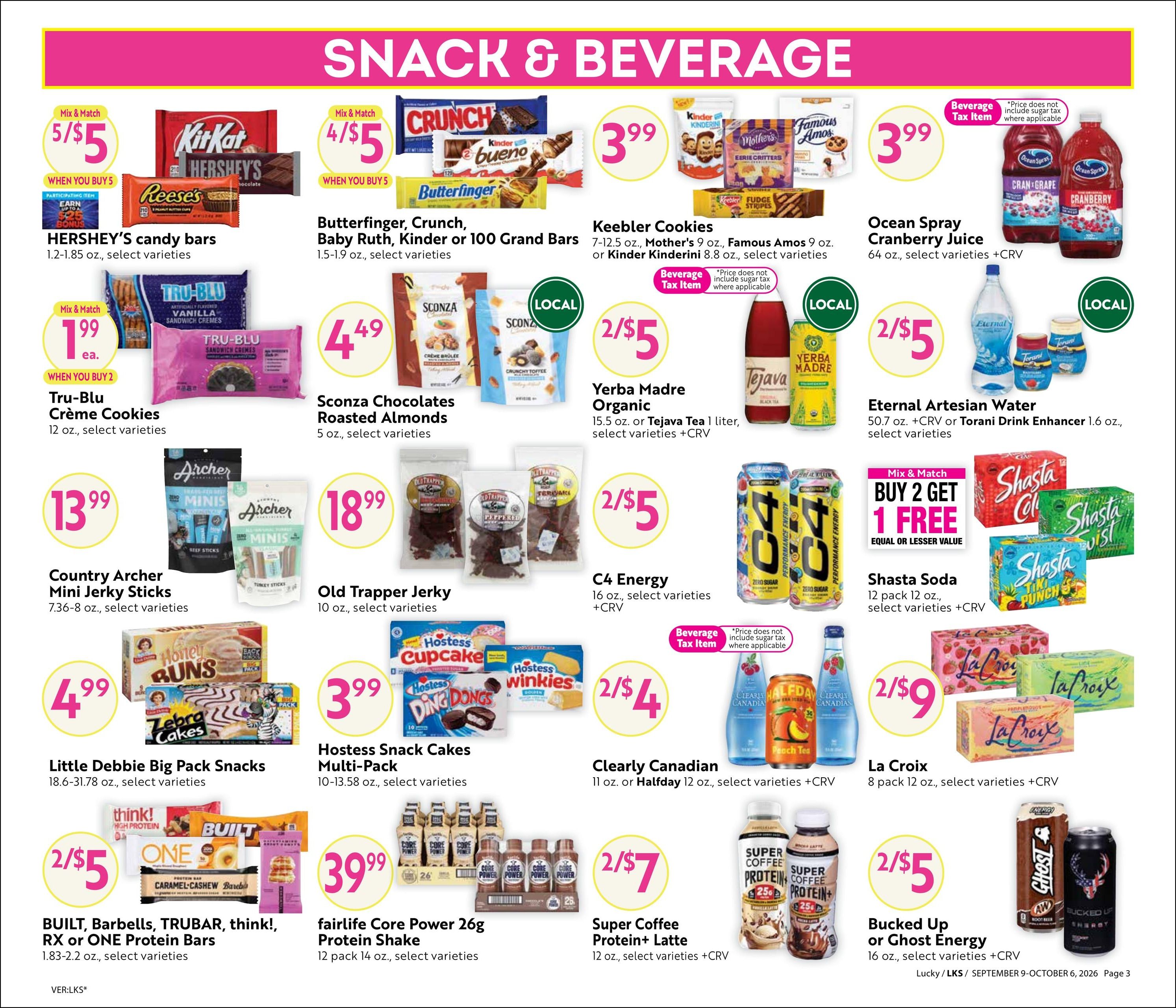 Lucky Supermarkets (Oakland-San Francisco Area, CA) Steals & Deals Weekly Ad September 9 - October 6, 2026