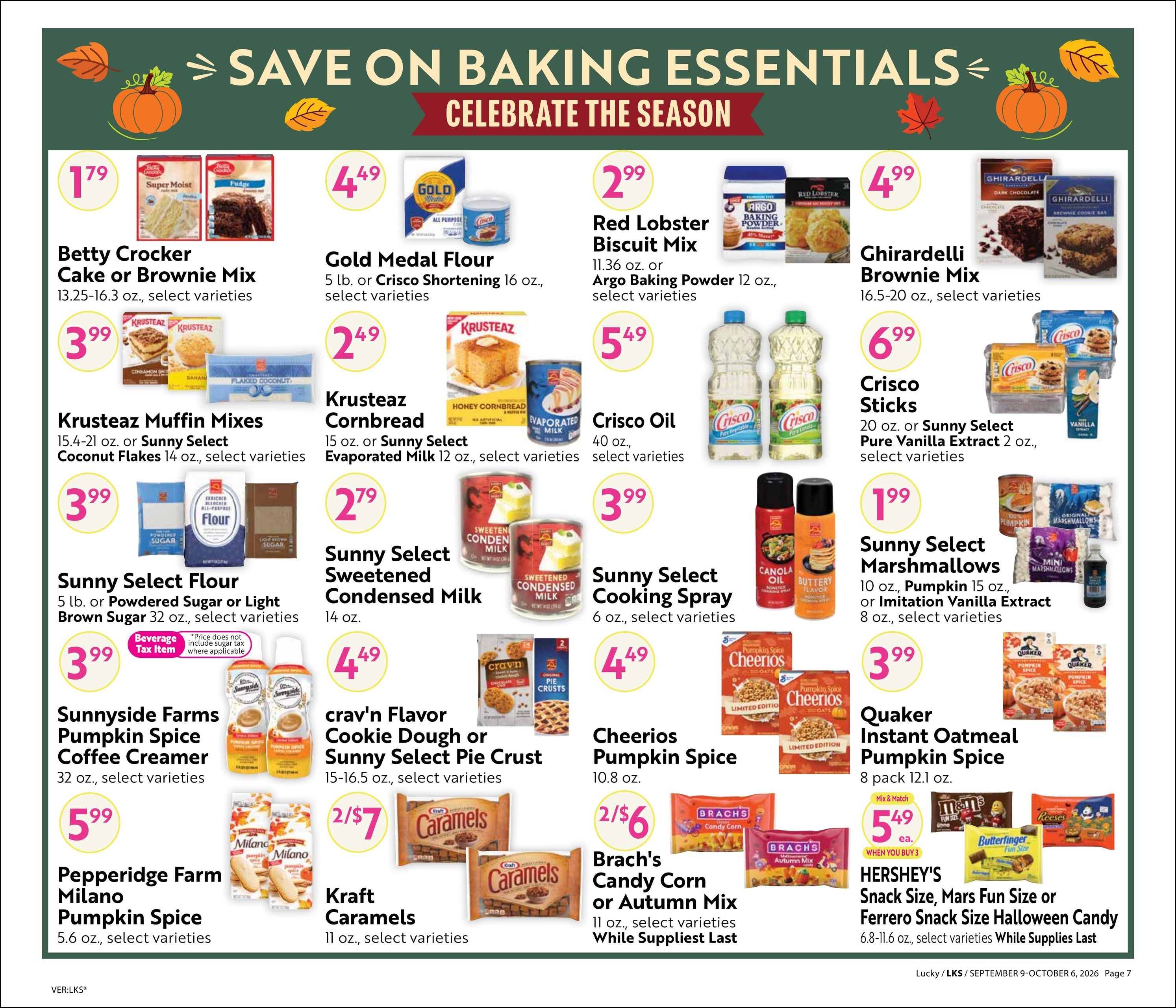 Lucky Supermarkets (Oakland-San Francisco Area, CA) Steals & Deals Weekly Ad September 9 - October 6, 2026