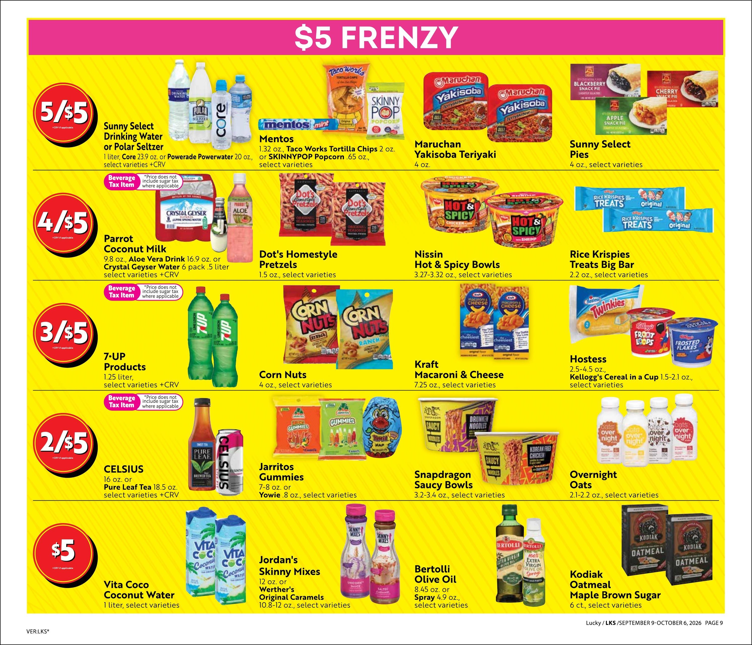 Lucky Supermarkets (Oakland-San Francisco Area, CA) Steals & Deals Weekly Ad September 9 - October 6, 2026