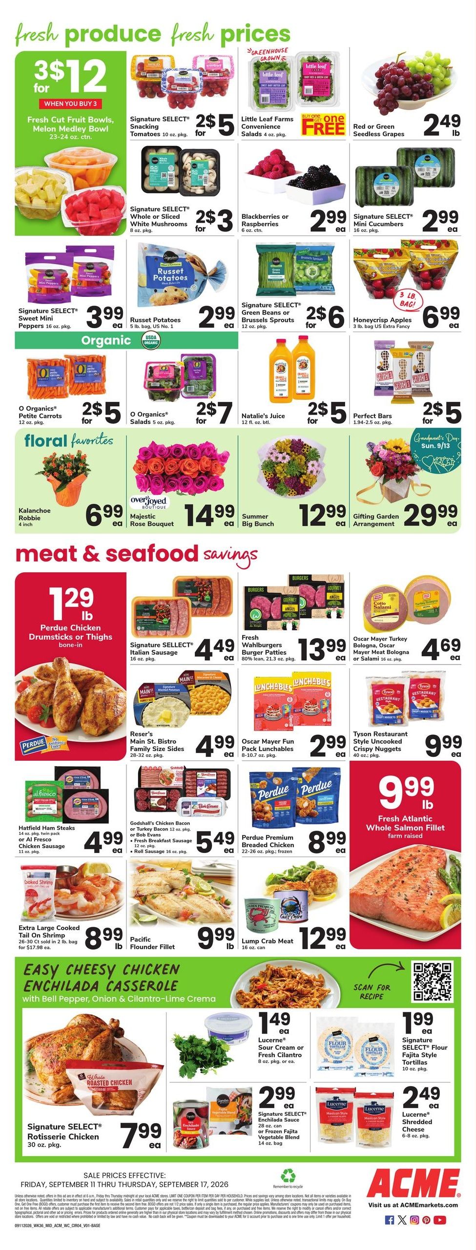 Acme Markets (Edison Area, NJ) Weekly Ad September 11 - 17, 2026