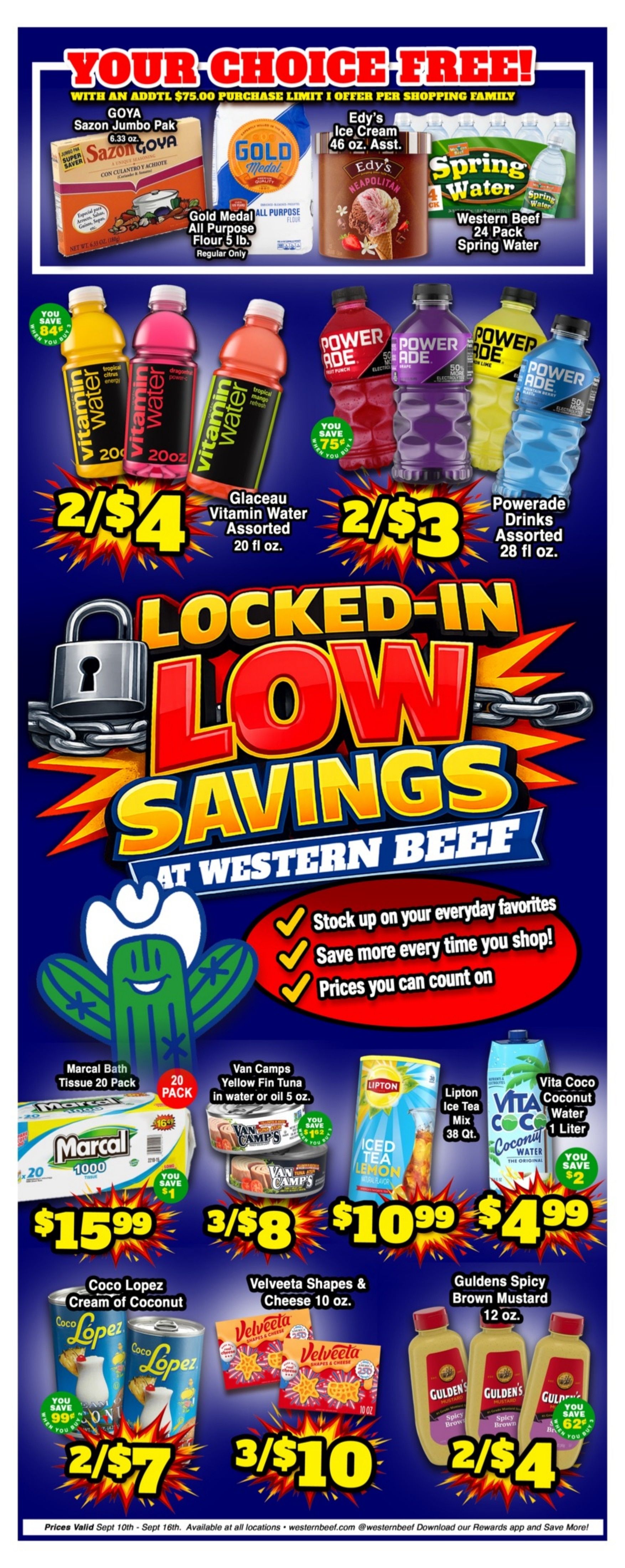 Western Beef (Road Carle Place, NY) Weekly Ad September 10 - 16, 2026